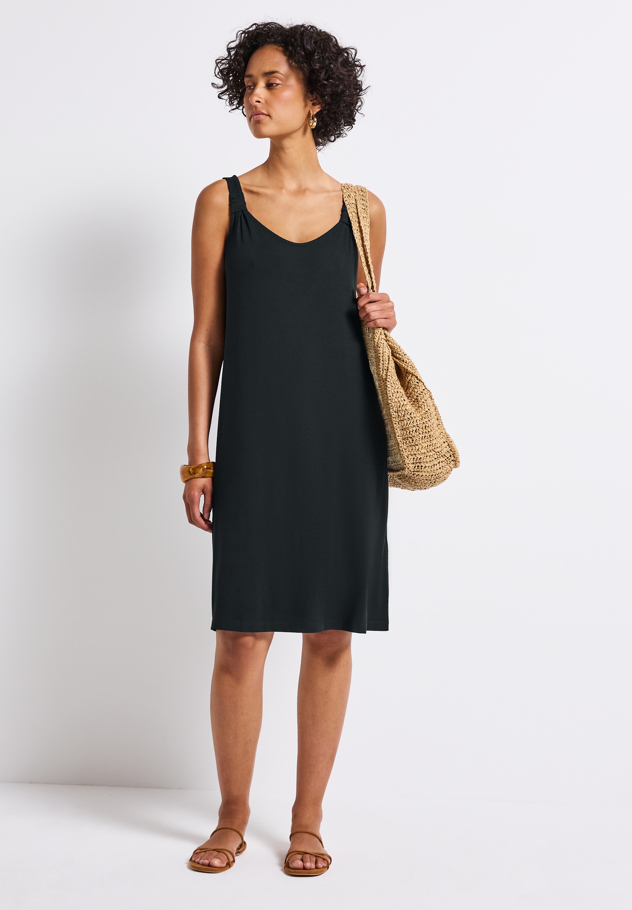 STREET ONE Shirtkleid, mit Knotendetail, ärmellos günstig online kaufen