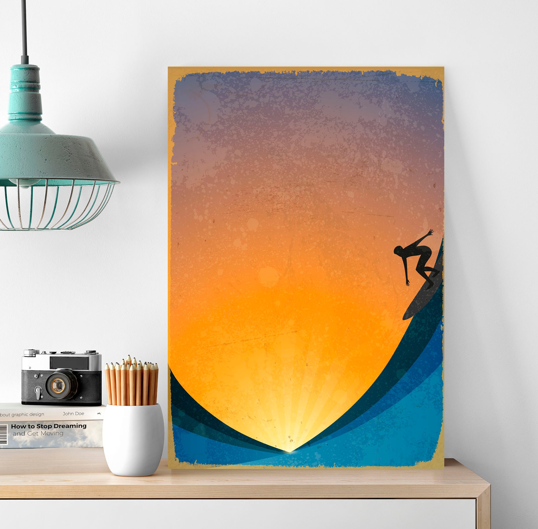 queence Metallbild "Surfer", Meer Bilder-Meer, (1 St.), Stahlschild, Blechs günstig online kaufen