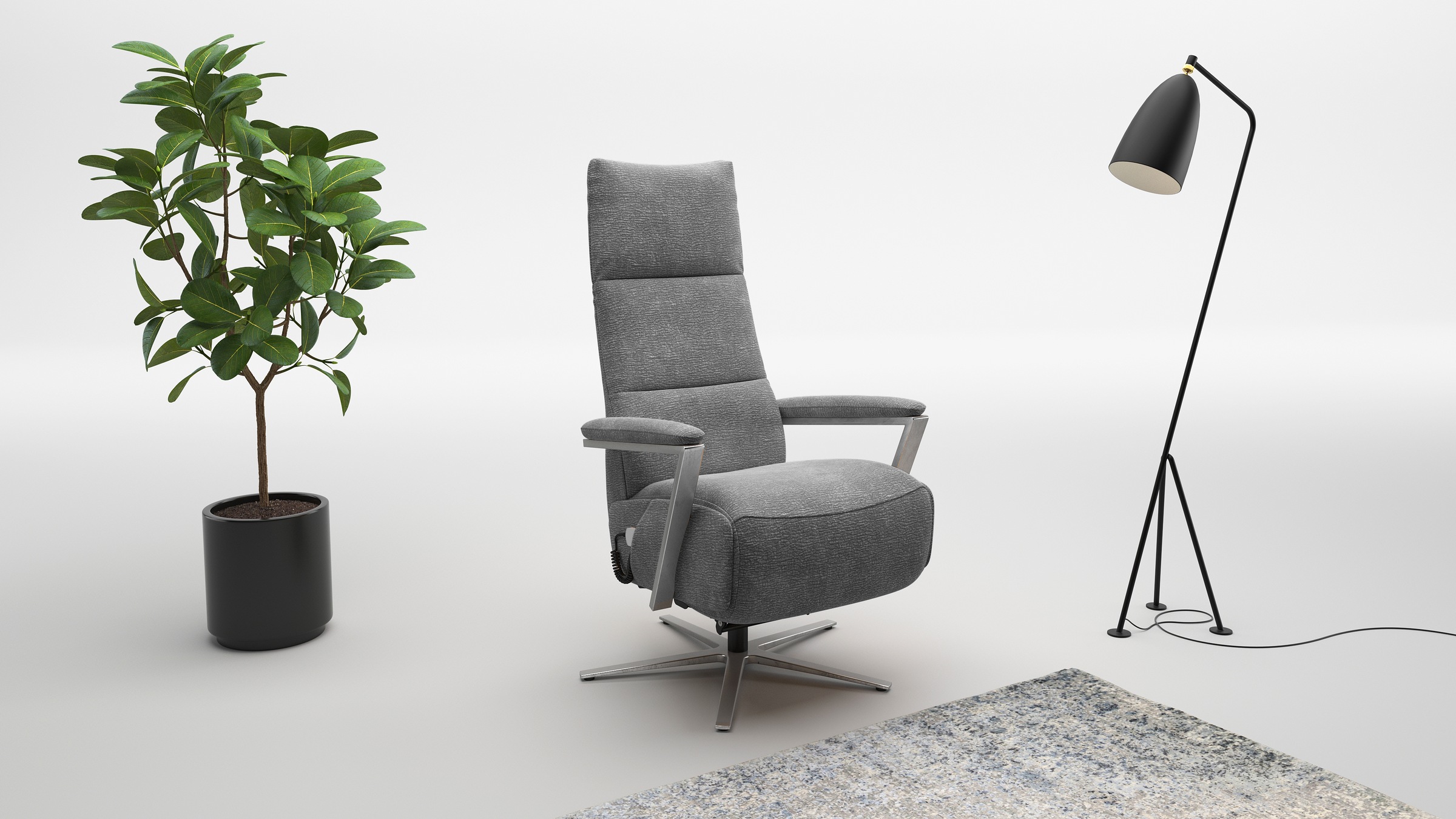 sit&more TV-Sessel "Vario Comfort, inkl. Kopfteilverstellung & 360 Drehfunktion" inkl. Herz-Waage-Funktion & 3 Motoren, Höhe der Armlehnen 64cm