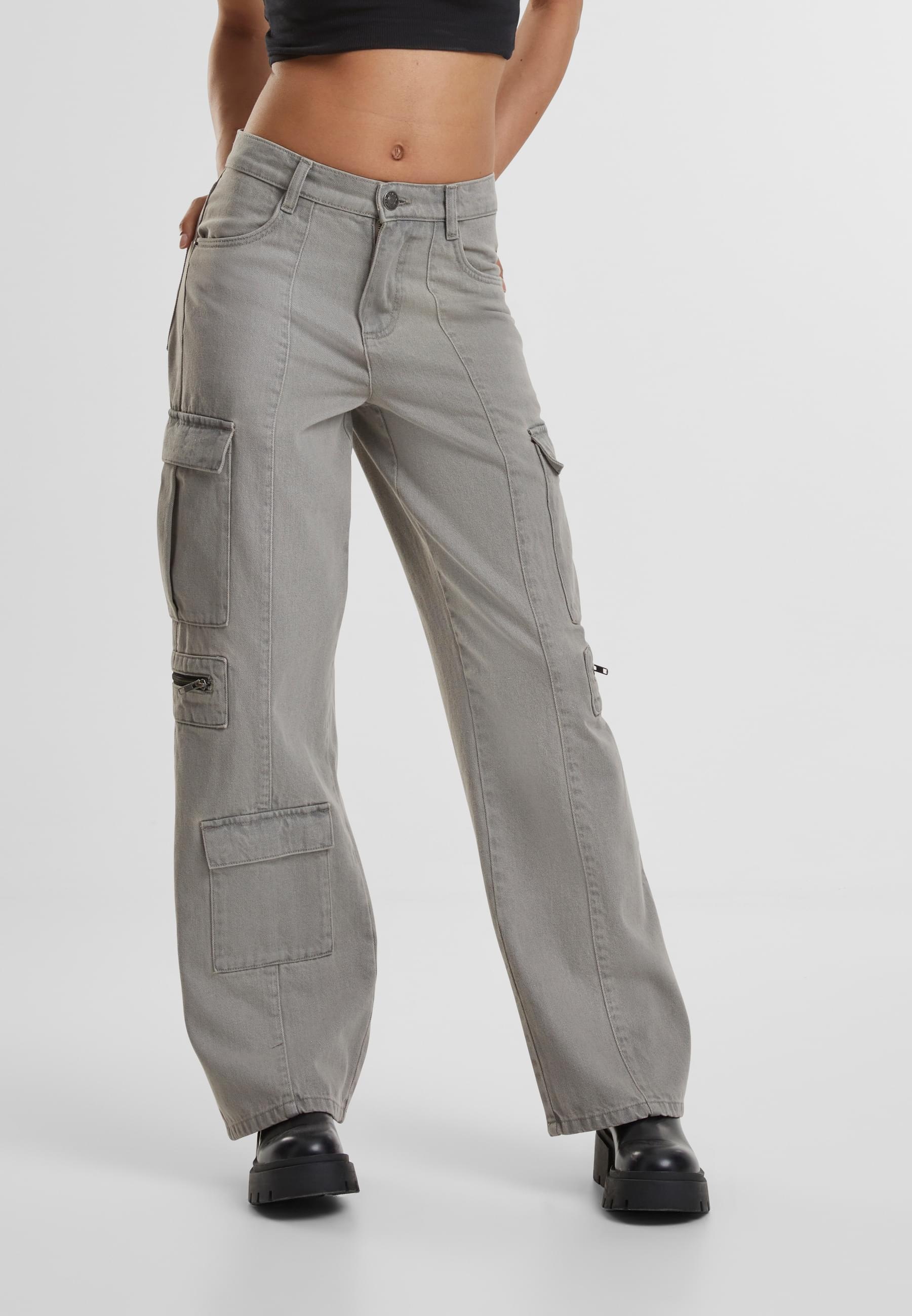 URBAN CLASSICS Cargohose »Urban Classics Ladies Loose Utility Denim Pants«, (1 tlg.)