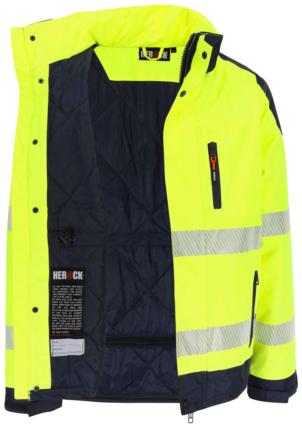 Herock Arbeitsjacke »Hodor HIGH VIZ«, online Reissverschlusstaschen viele Regenjacke, winddicht, atmungsaktiv, | kaufen BAUR