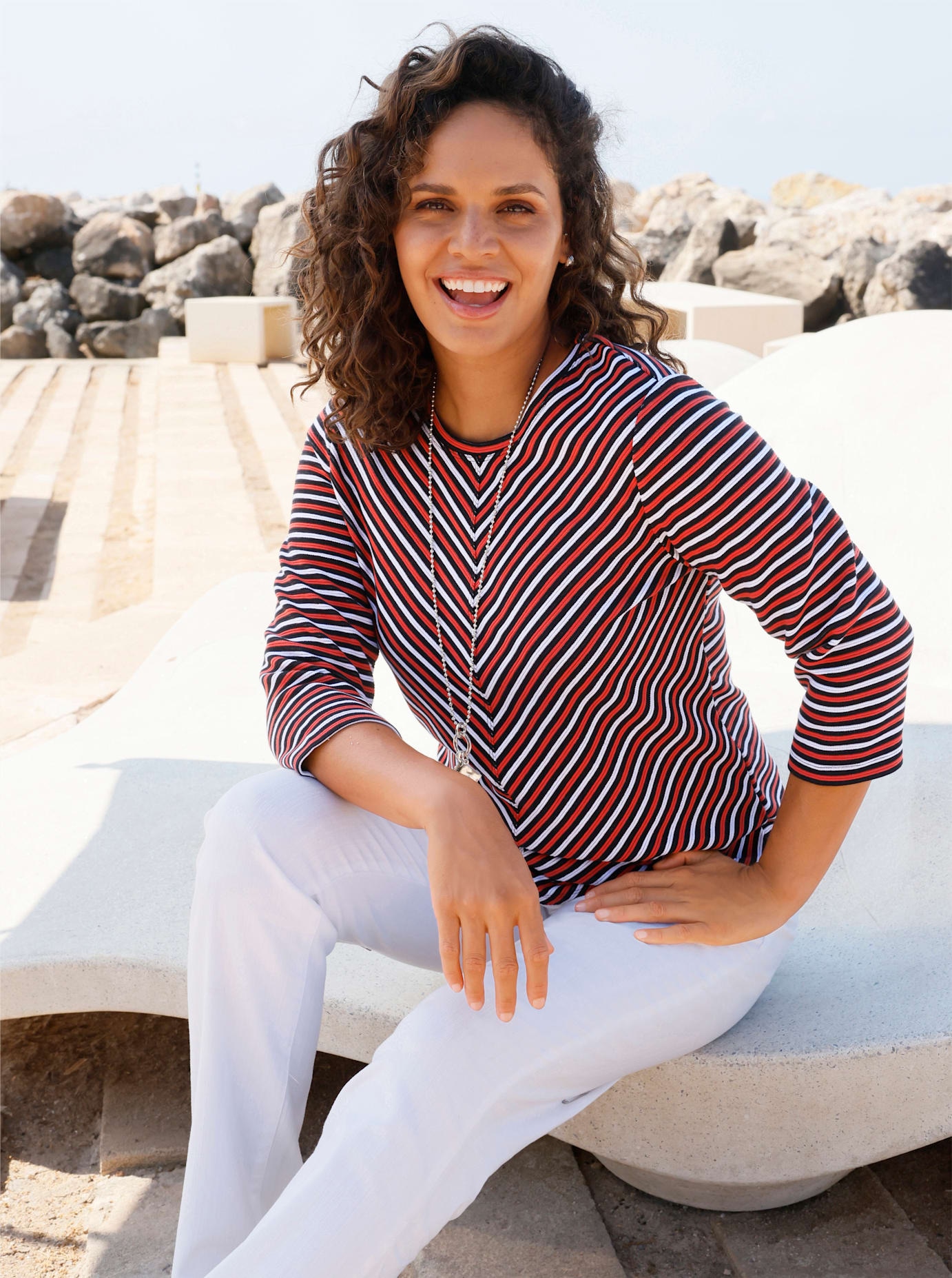 Casual Looks 3/4-Arm-Shirt "Rundhals-Shirt" 1 tlg. günstig online kaufen