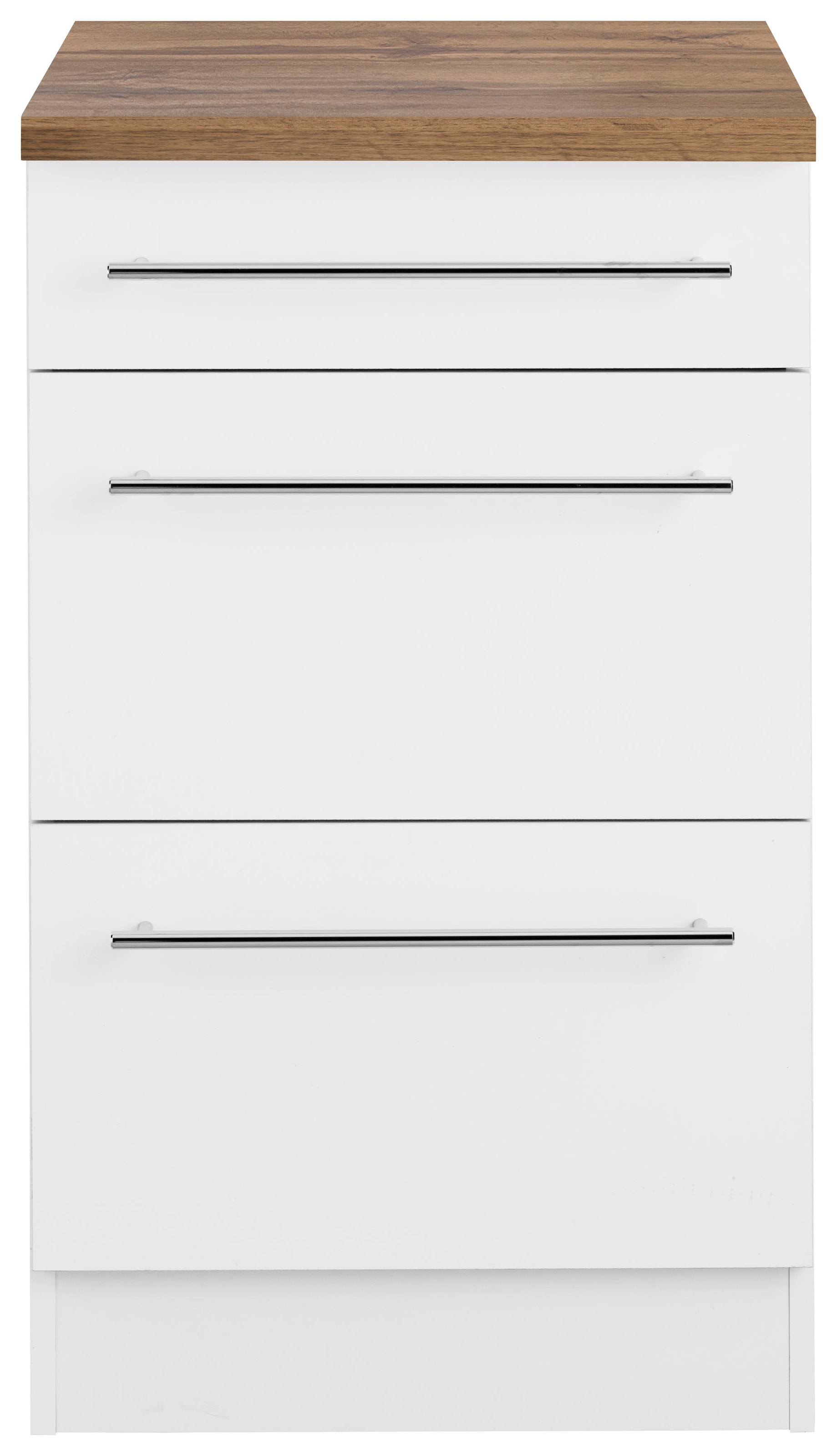 KOCHSTATION Unterschrank »KS-Samos« 50 cm breit, mit 2 großen Auszügen