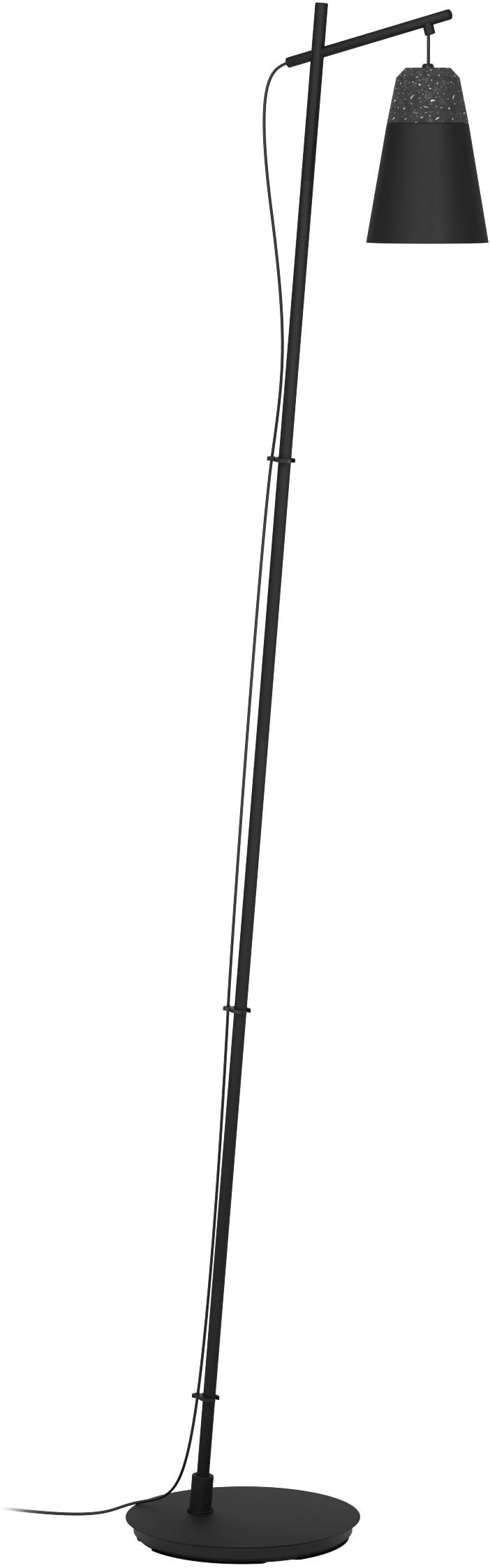 EGLO Stehlampe "CANTERRAS", H: 178,5cm, 1 Stk., schwarz, Wohnzimmer, Leuchten, Stehleuchte in schwarz aus Stahl - exkl. E27 - 1X40W