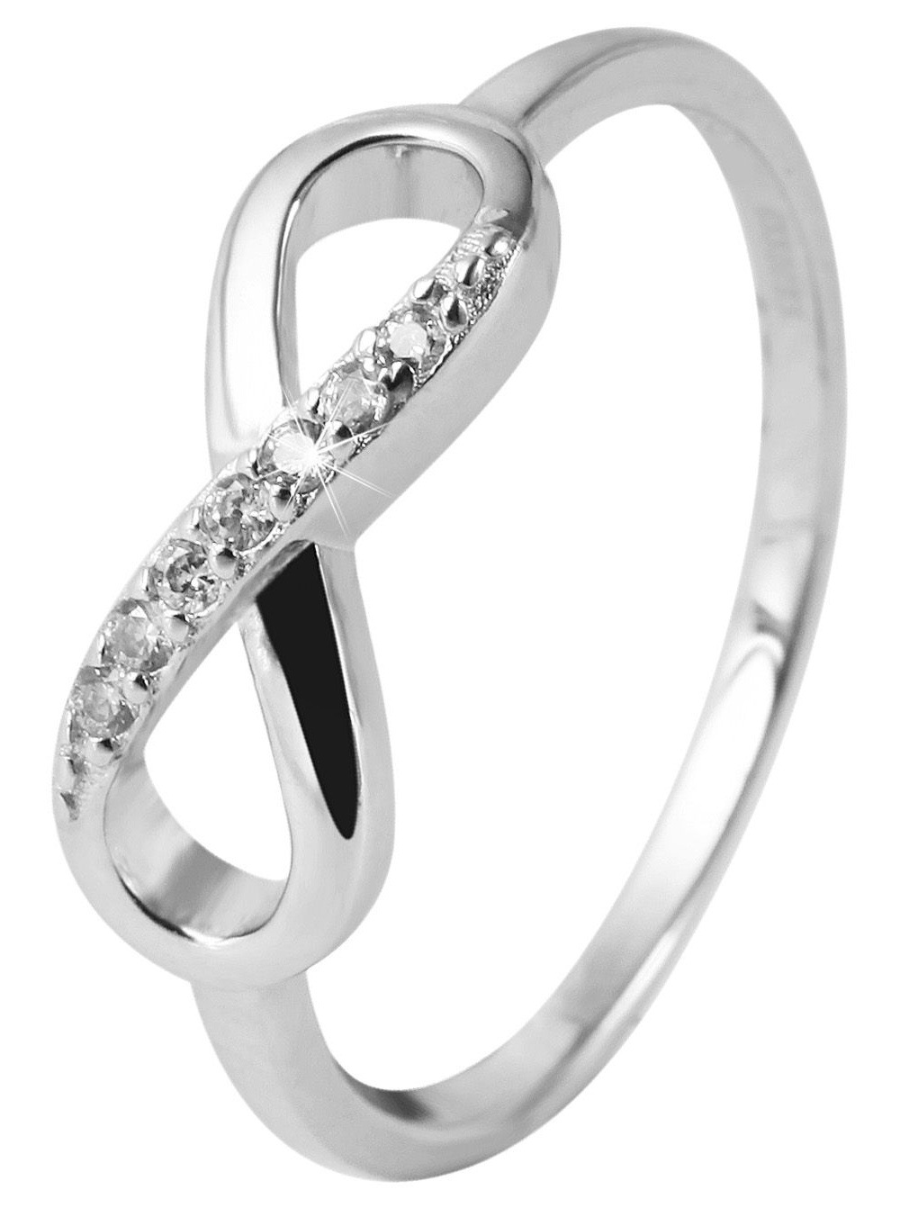 Adelia´s Fingerring »Damen Ring Unendlichkeitszeichen aus 925 Silber mit Zirkonia«