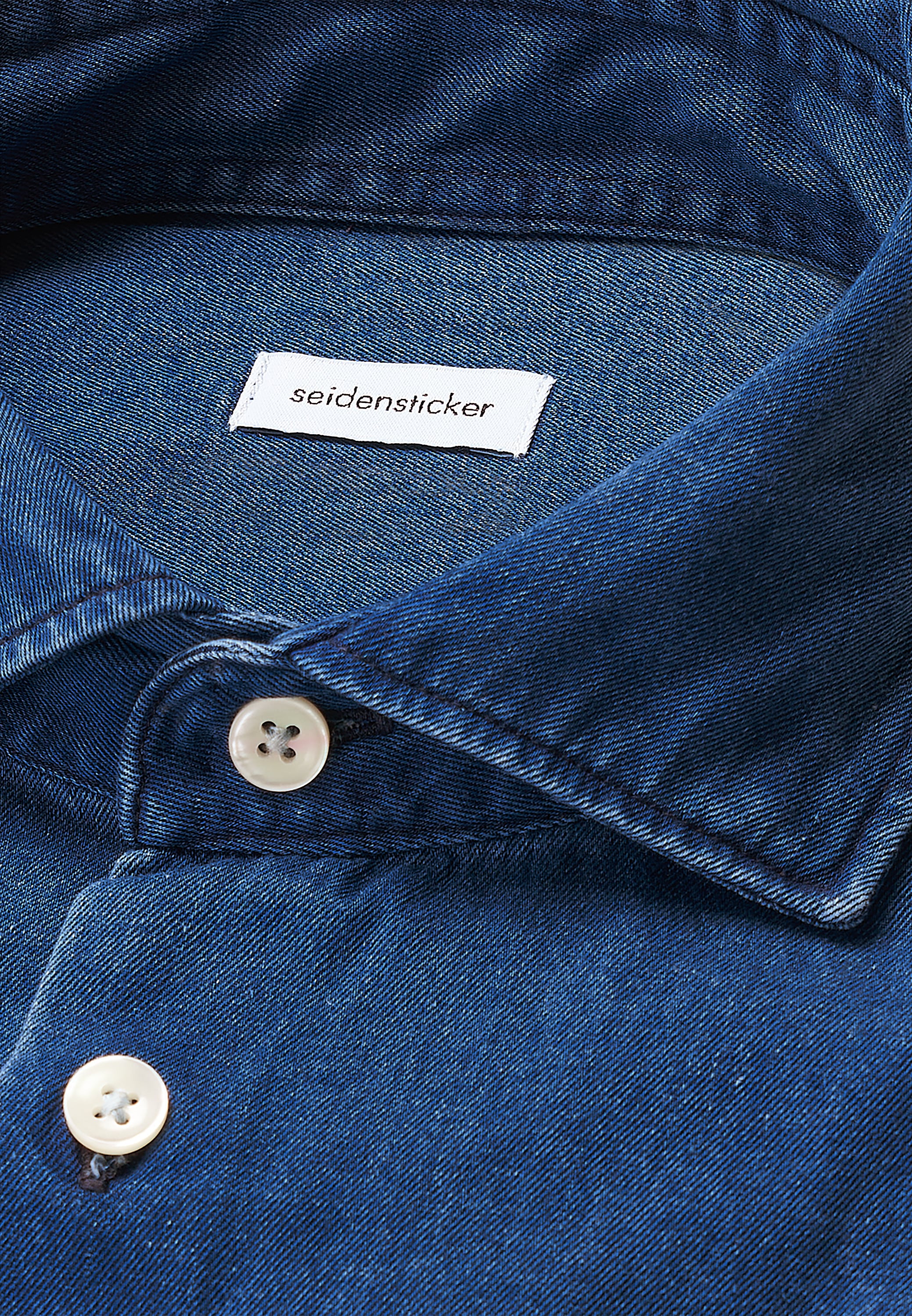 seidenstickerJeanshemd, Regular Kentkragen Denim
