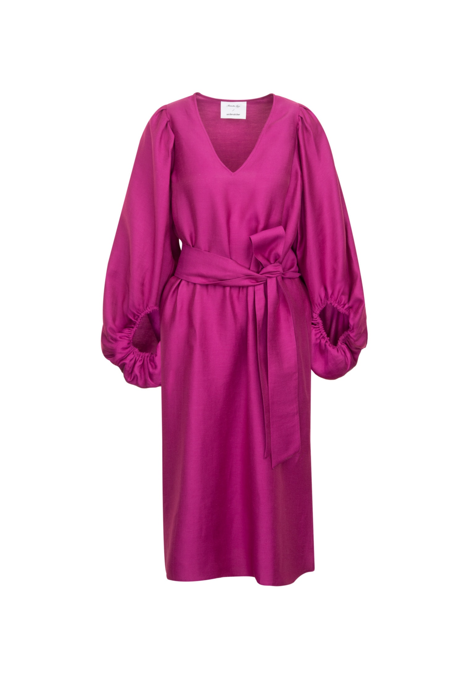 seidensticker Sommerkleid »Schwarze Rose«, Langarm V-Neck Uni