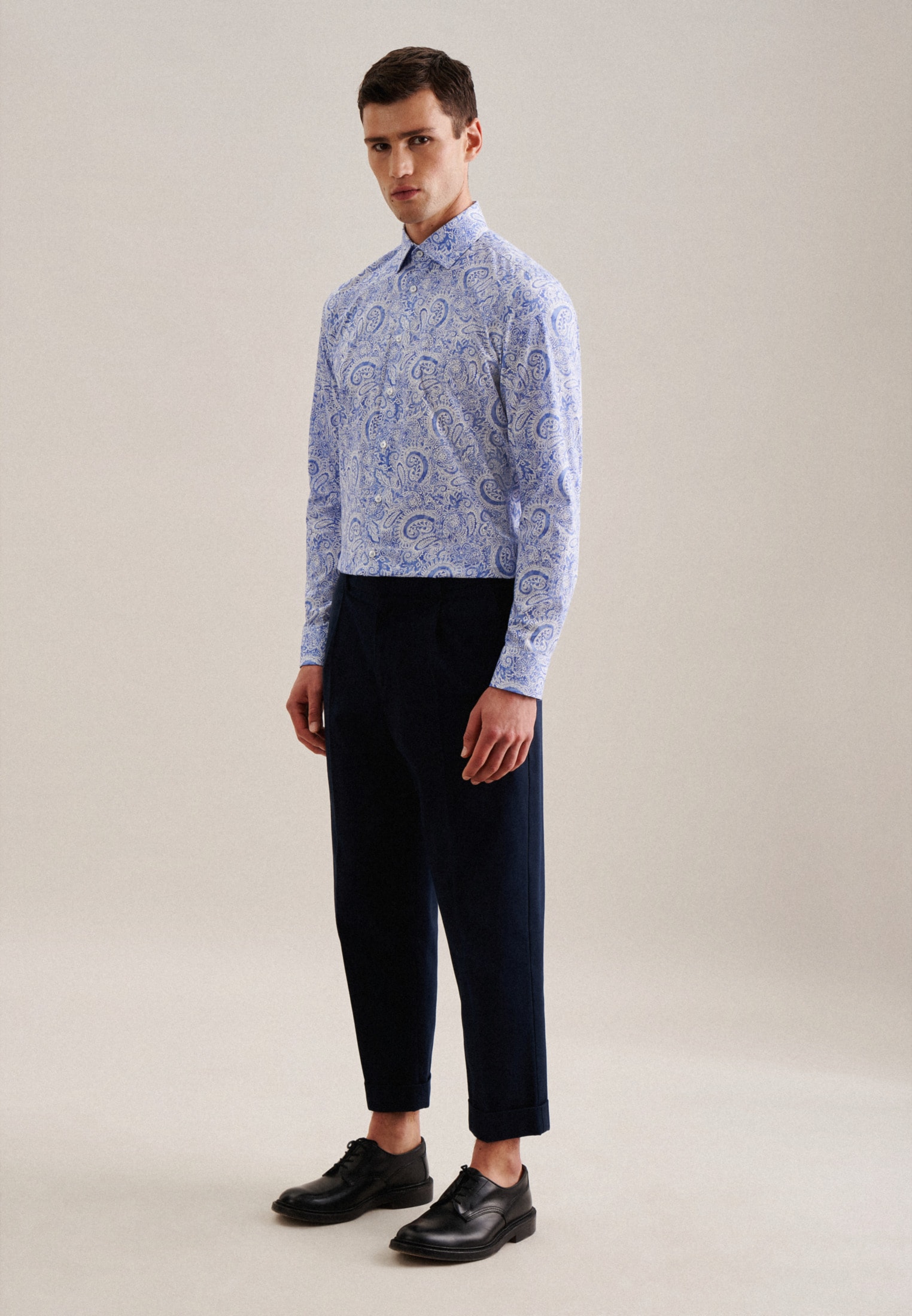 seidensticker Businesshemd »Slim«, Slim Langarm Kentkragen Paisley