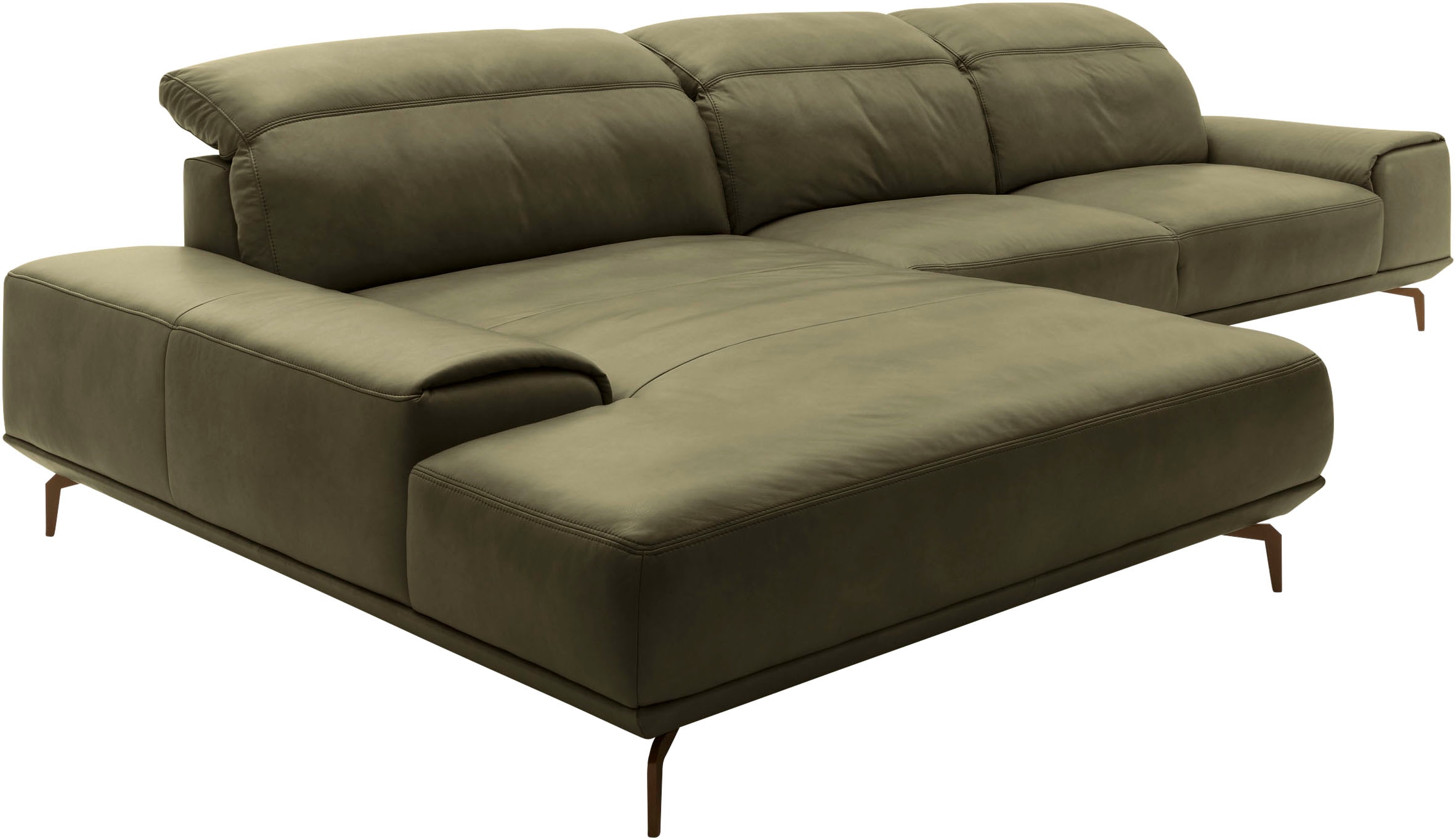Musterring Wohnlandschaft »MR 2490«, Bronze-Fuß, Sitzhöhe 48cm, wahlweise mit Funktionen, Maße 342 x 207 cm