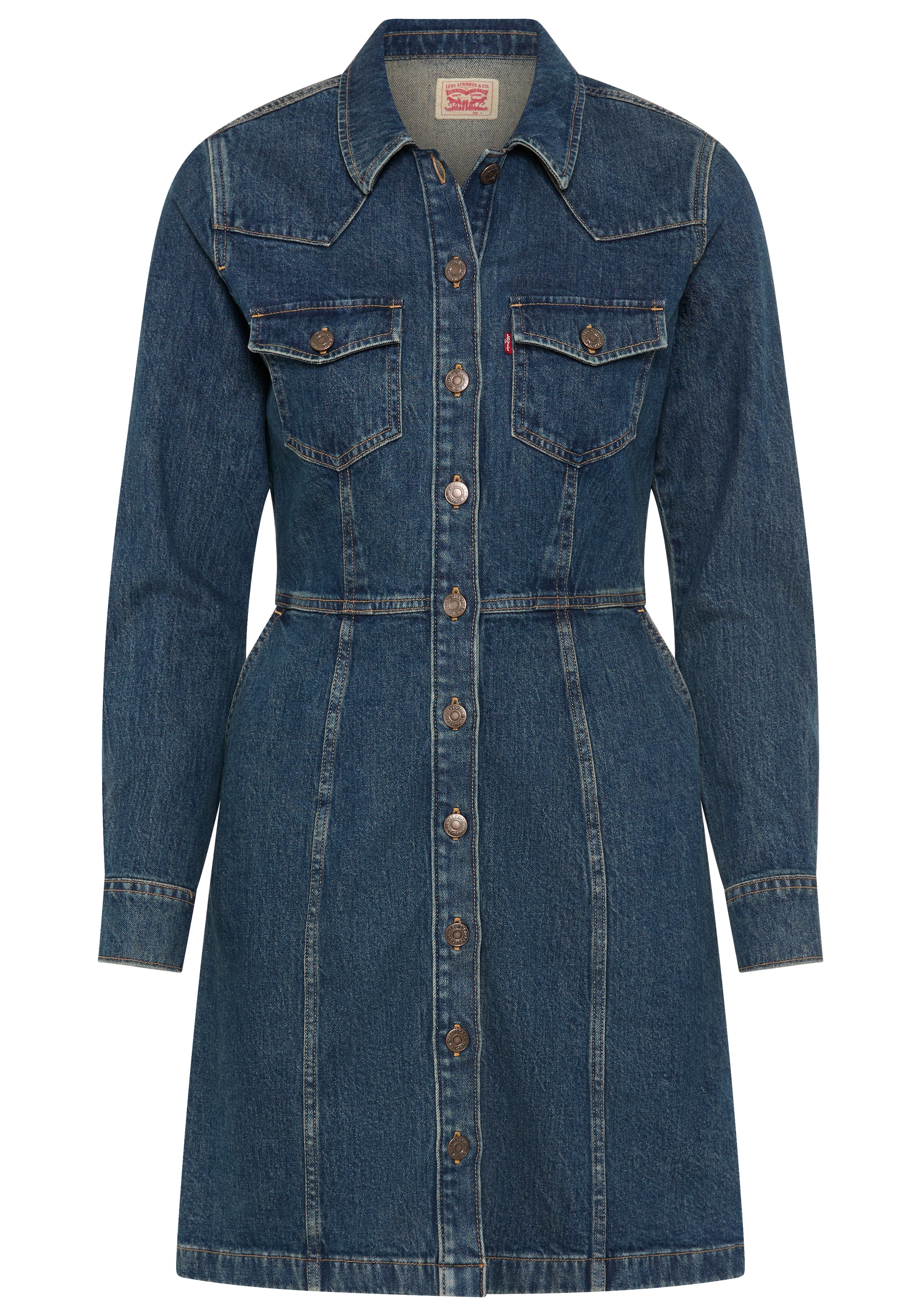 Levi's® Jeanskleid »FLYNN WESTERN COR«, Western-Style