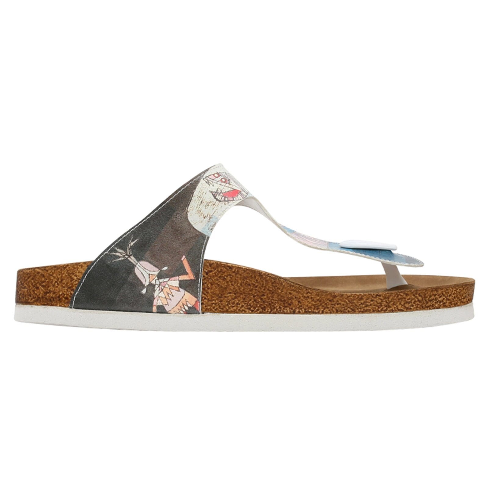 DOGO Zehentrenner »Lila Zehentrenner Yabara With Fish Damen Sandalen«, Vegan