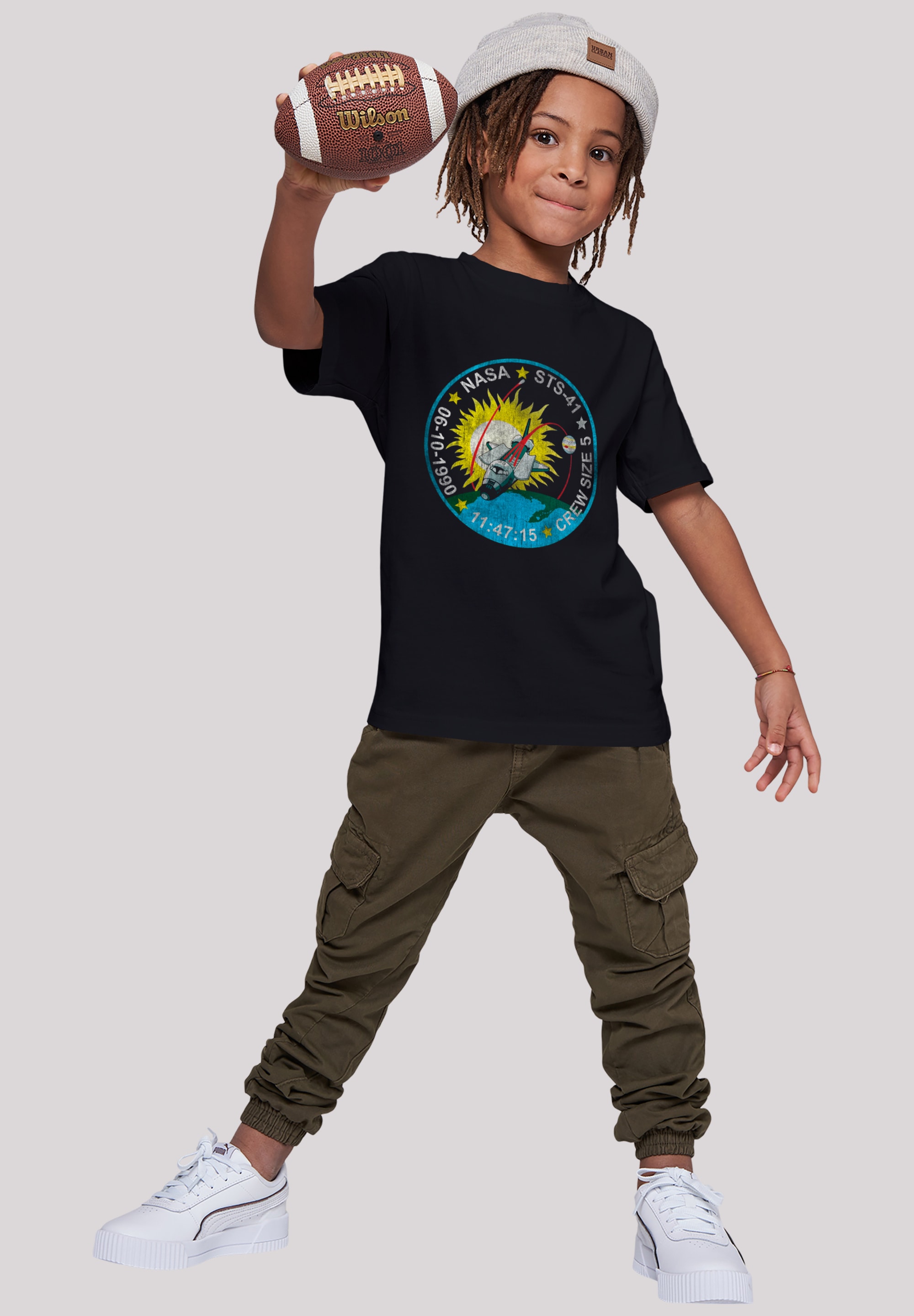 F4NT4STIC T-Shirt »NASA STS 41 Discovery Mission Badge Distressed«, Premium Qualität