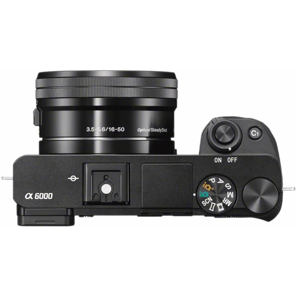 Sony Systemkamera »Alpha ILCE-6000L«, SEL-P1650, 24,3 MP, WLAN (Wi-Fi)-NFC