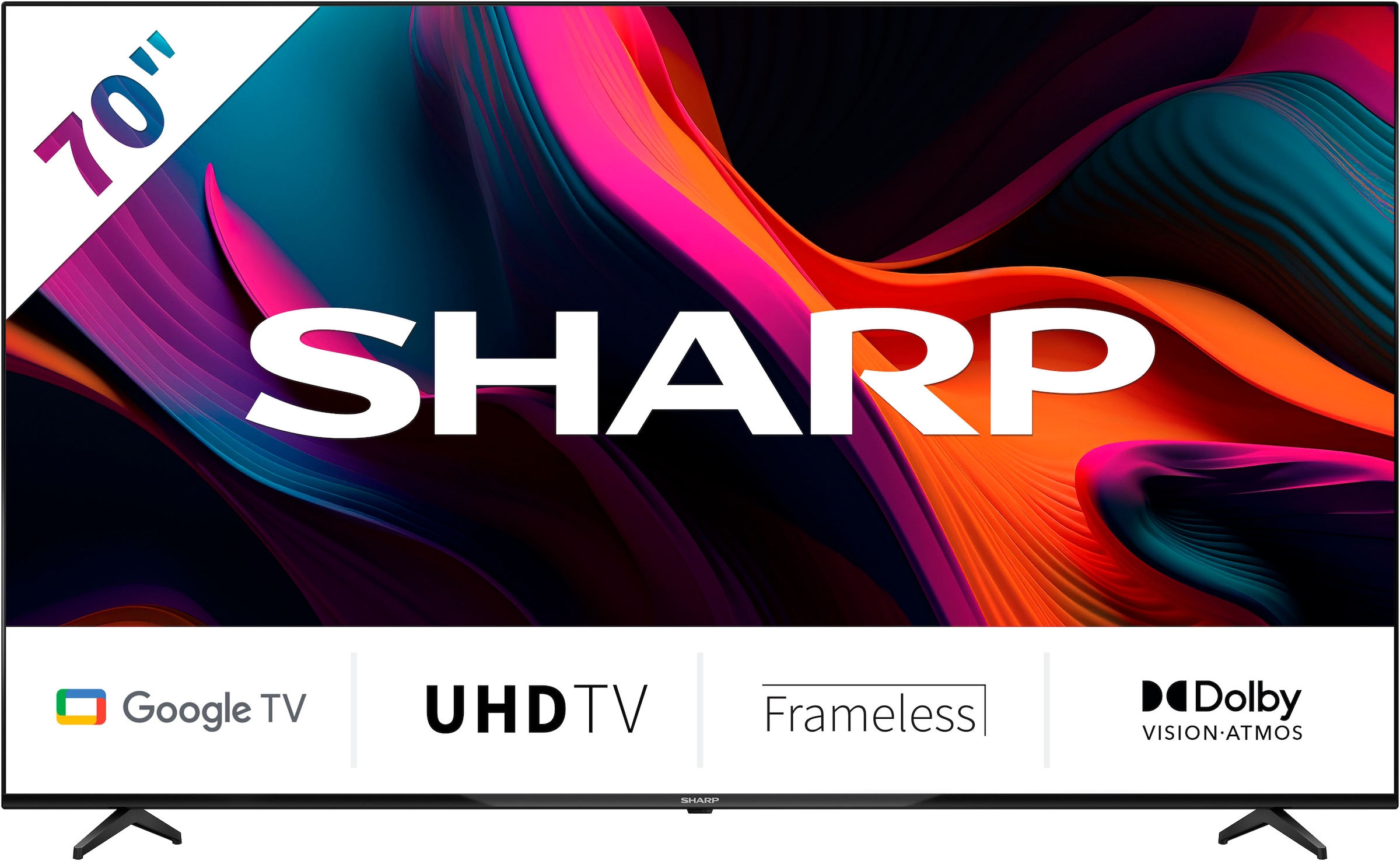 SHARP LED-Fernseher "4T-C70GLx", 70 ′′, schwarz, Fernseher