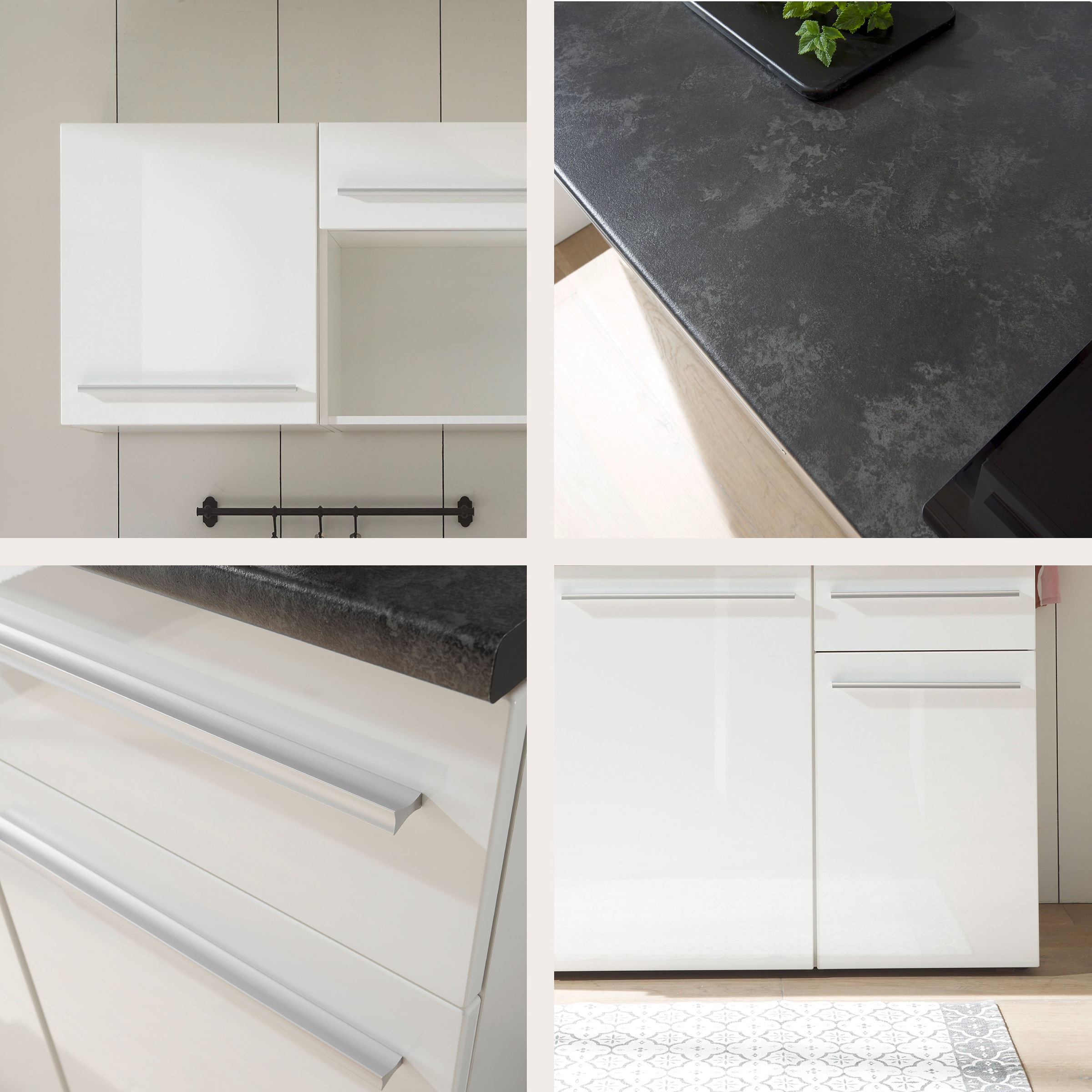 BASIC by Balculina Pantryküche »Jazz Singleküche« Breite 160 cm, wahlweise mit E-Geräten und Mikrowelle