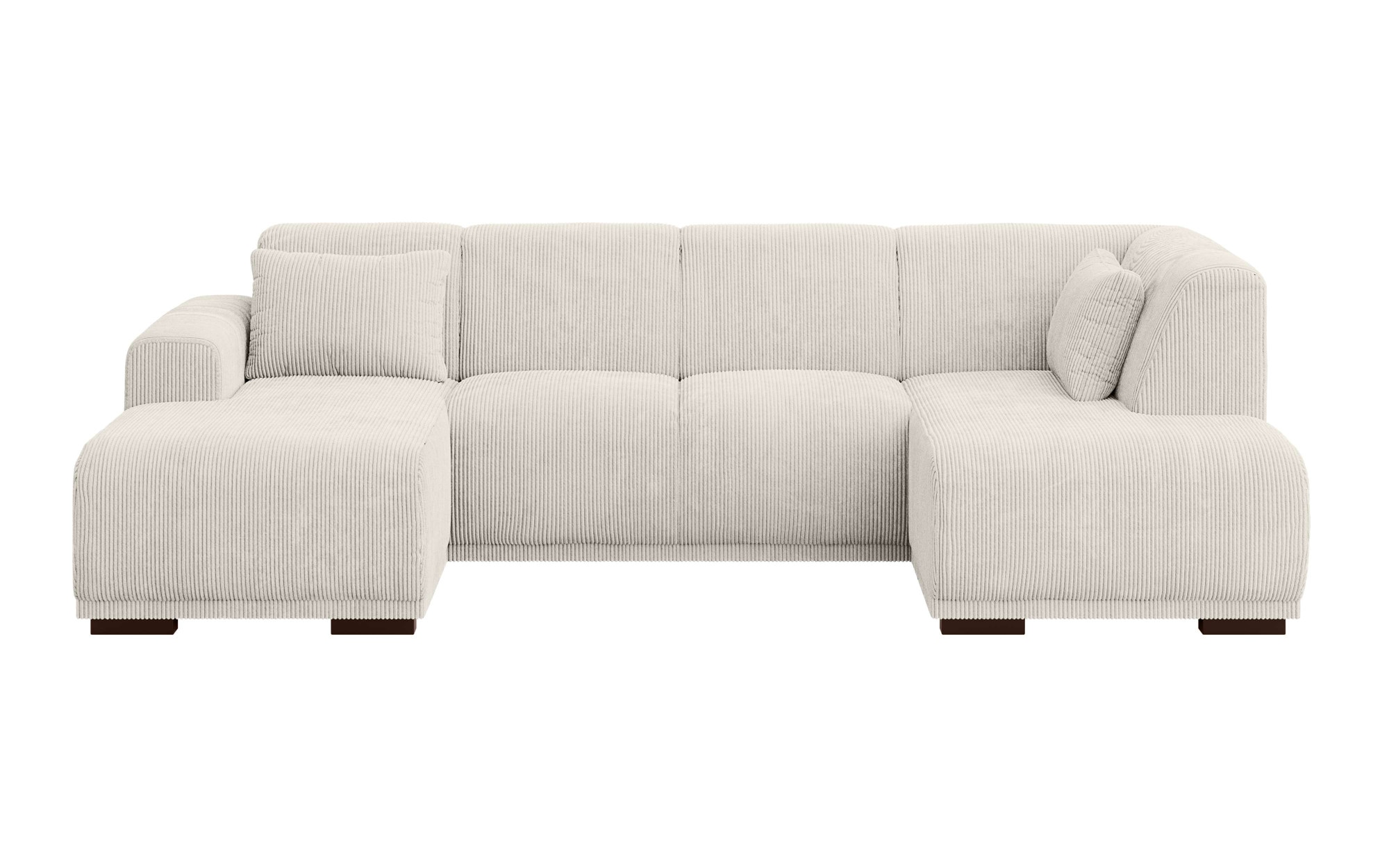 Home affaire Wohnlandschaft »BORNHOLM U-Form mit Recamiere rechts/links, B/T/H: 300/162/85 cm«, U-Form mit Wellenunterfederung, Recamiere rechts oder links bestellbar