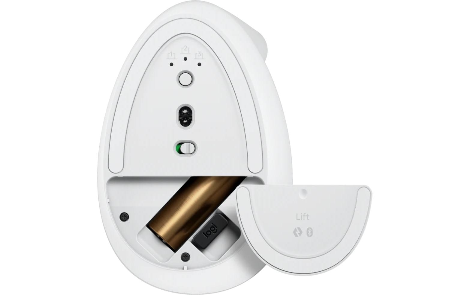 Logitech ergonomische Maus »Maus Lift Off-white« kabellos