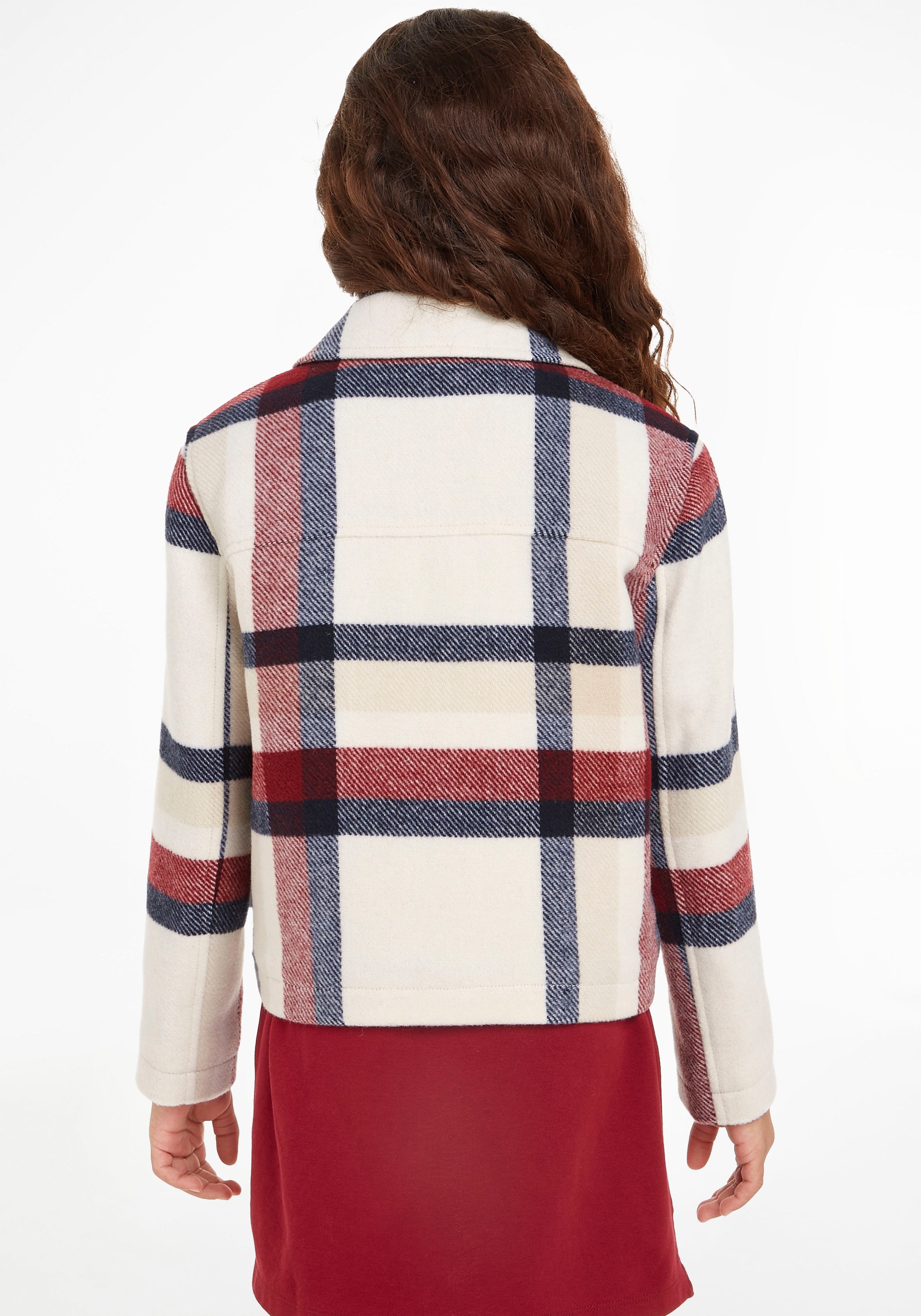 Tommy Hilfiger Kurzjacke »HILFIGER CHECK PEACOAT«, für Mädchen