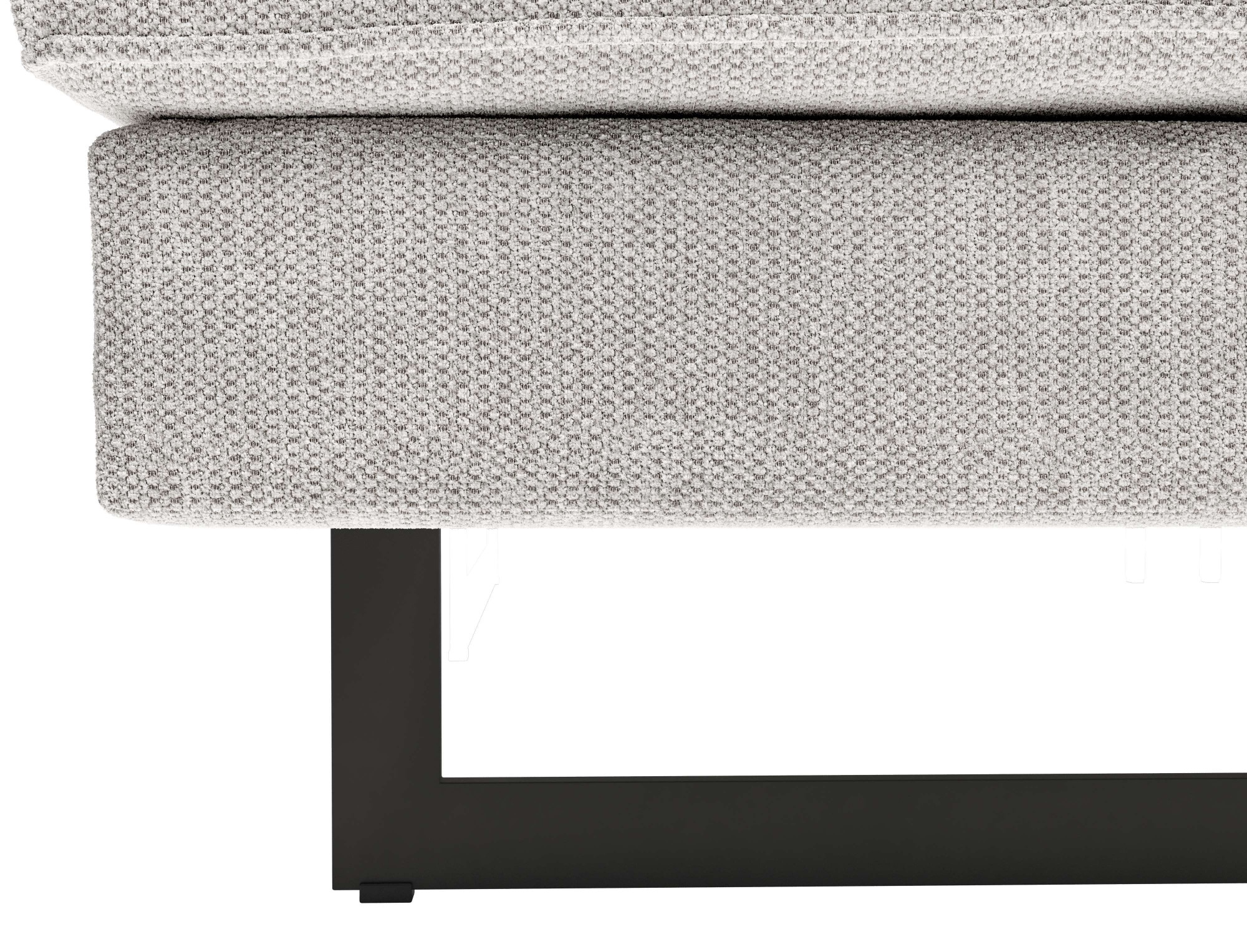 Places of Style Wohnlandschaft »Pinto, 350 cm, U-Form, XXL, mit Ottomanen«, Cord, Chenille, Lederoptik, mit Keder, Metallfüße, Wellenunterfederung