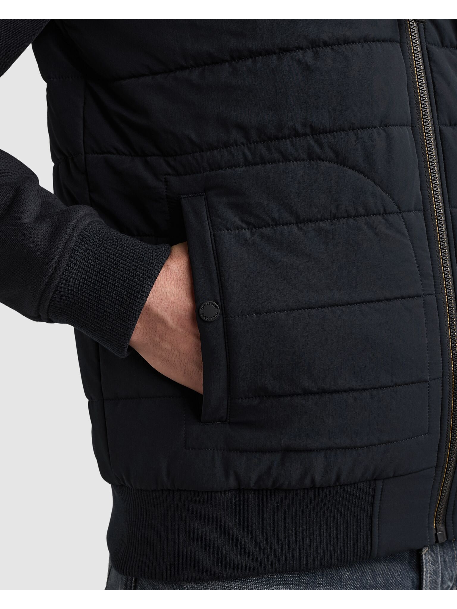 PME LEGEND Bomberjacke in gesteppter Optik, mit Reißverschluss