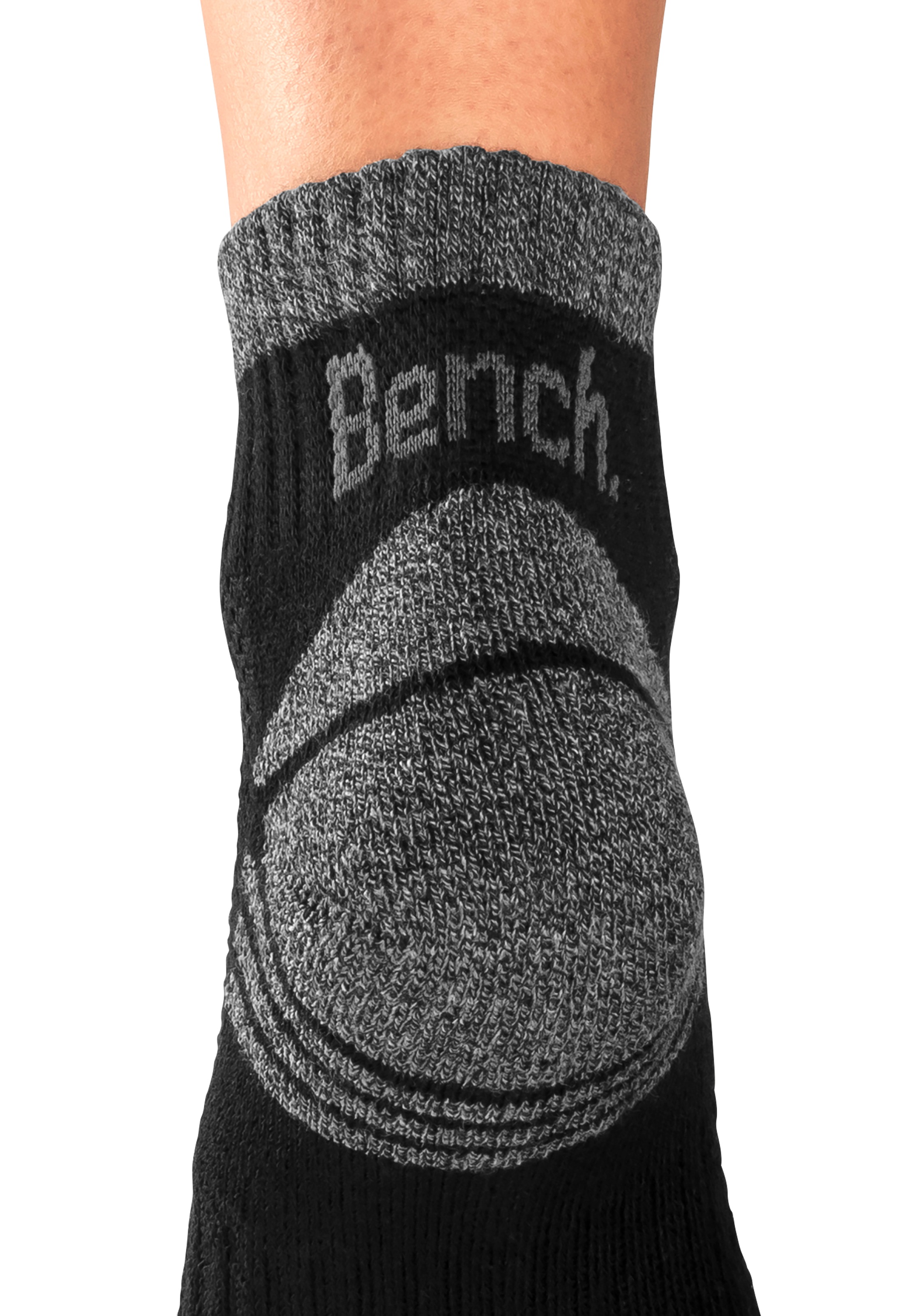 Bench. Kurzsocken, (Packung, 3 Paar), mit Mittelfußgummi und Pikee