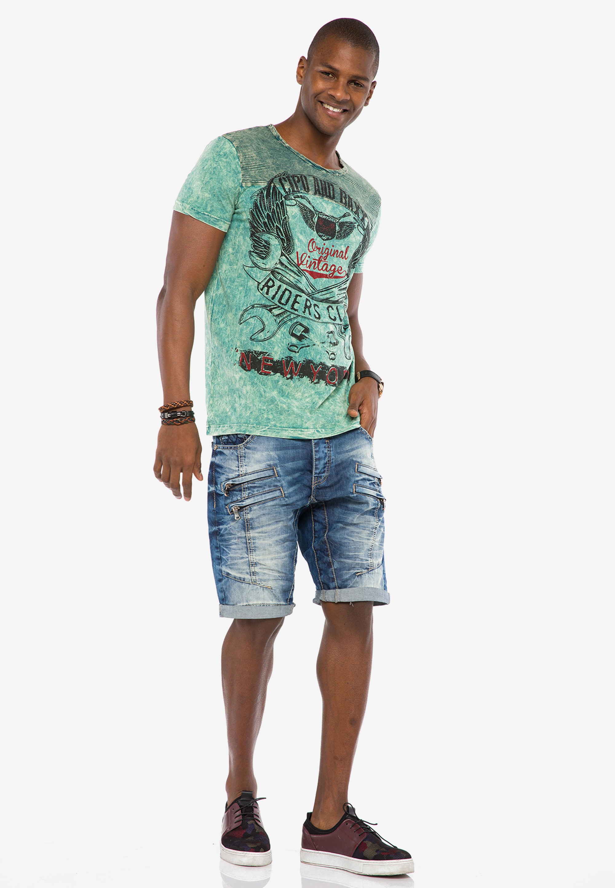 Cipo &amp; Baxx Shorts mit Zier-Nähten JN6076