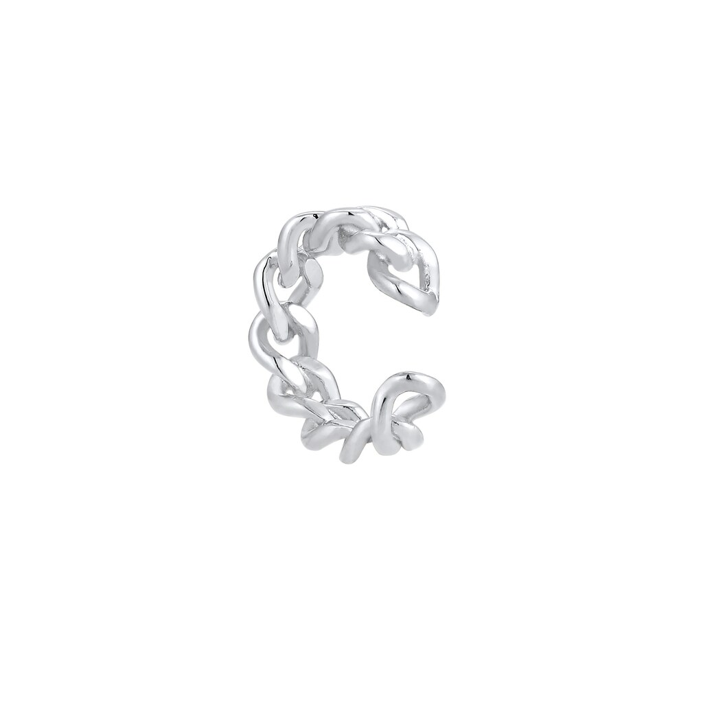 Elli Single-Ohrhaken »Earcuff Ohrklemme Geflochten Braided 925er Silber«