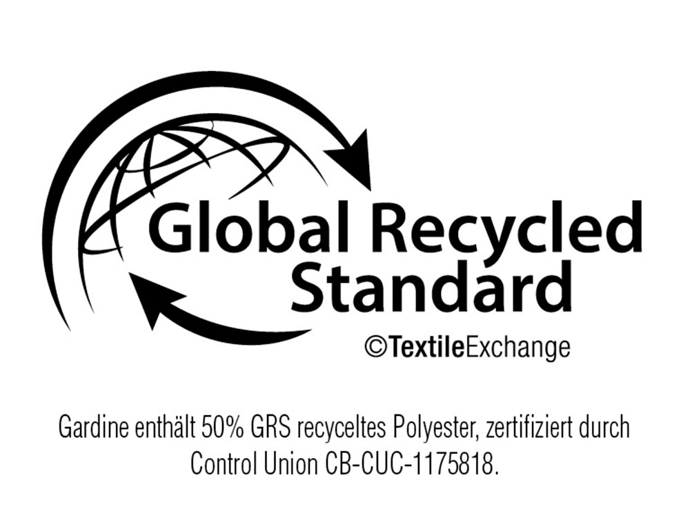 GARDINIA Raffrollo »GRS Zen Silence«, mit Hakenaufhängung, ohne Bohren, Stoff aus 50 % recyceltes Polyester