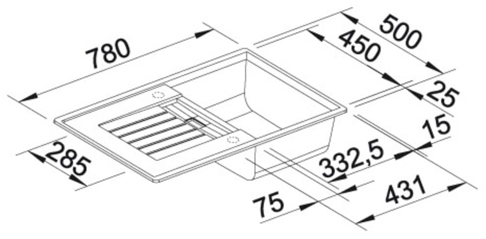 Blanco Edelstahlspüle »ZIA 45 S« 1 Stk. tlg. erhältlich in mehreren Farben