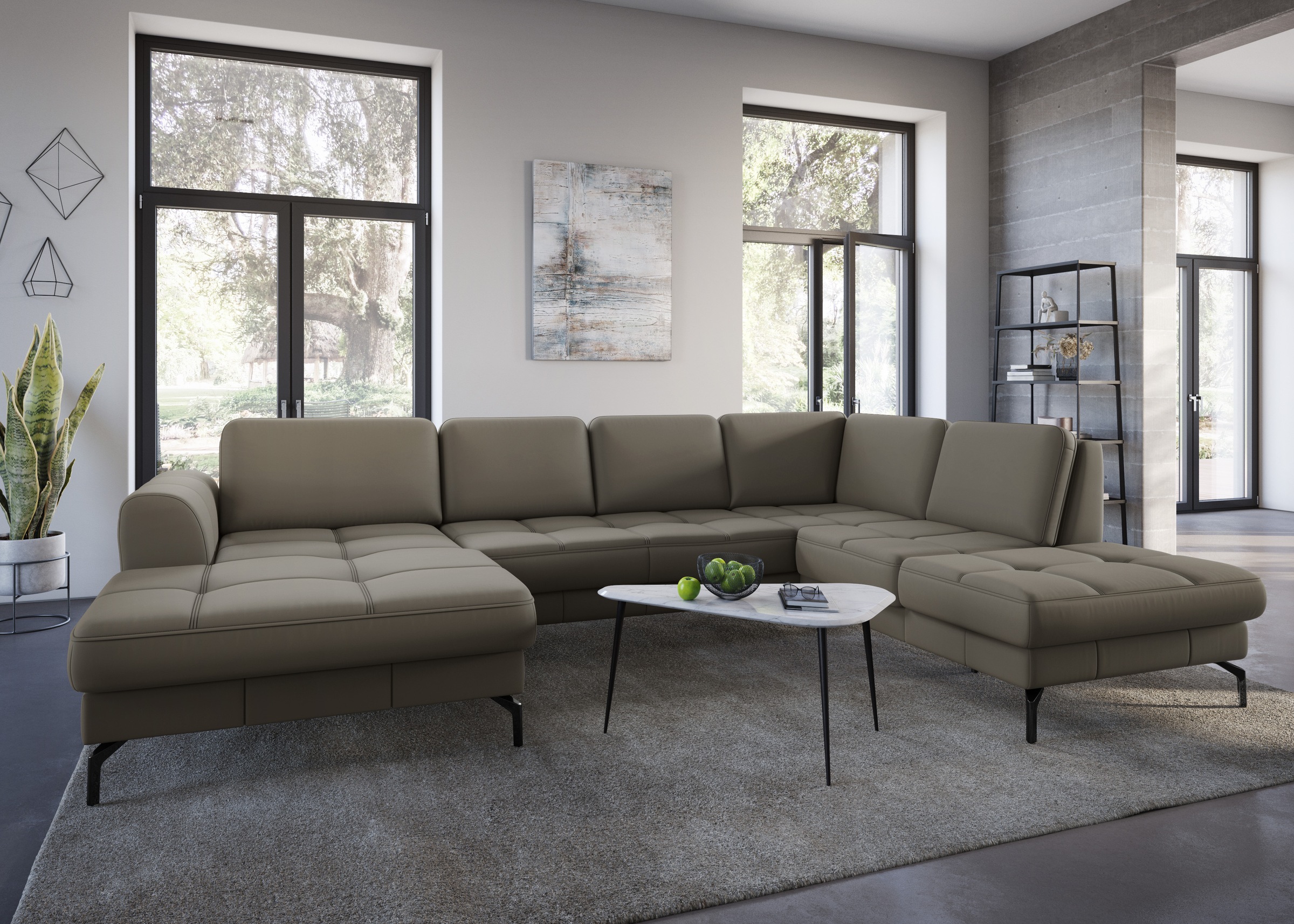 sit&more Wohnlandschaft "Bendigo U-Form" inklusive Sitztiefenverstellung, B günstig online kaufen