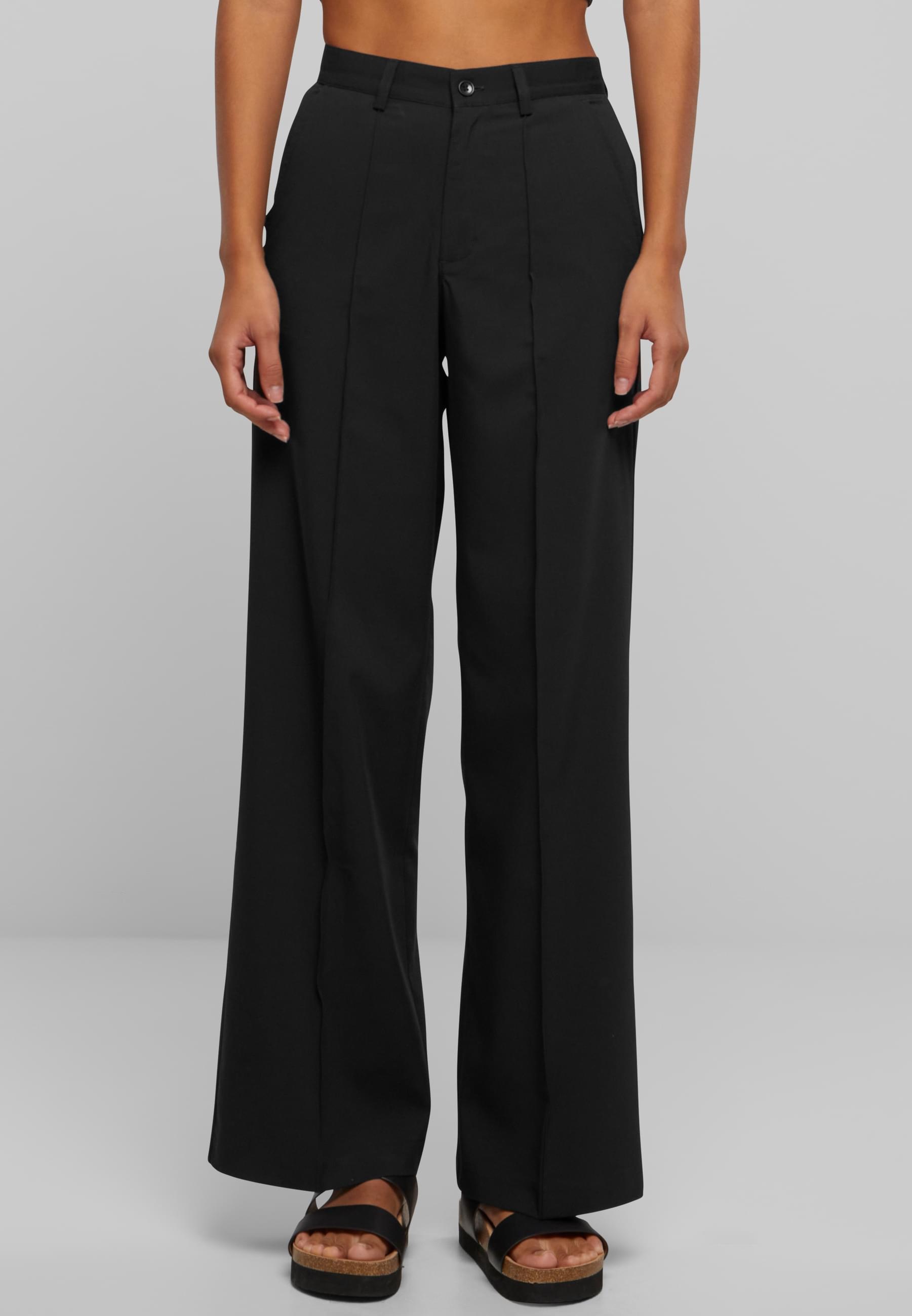 URBAN CLASSICS Stoffhose »Urban Classics Damen Ladies Wide Pleated Pants«, (1 tlg.)