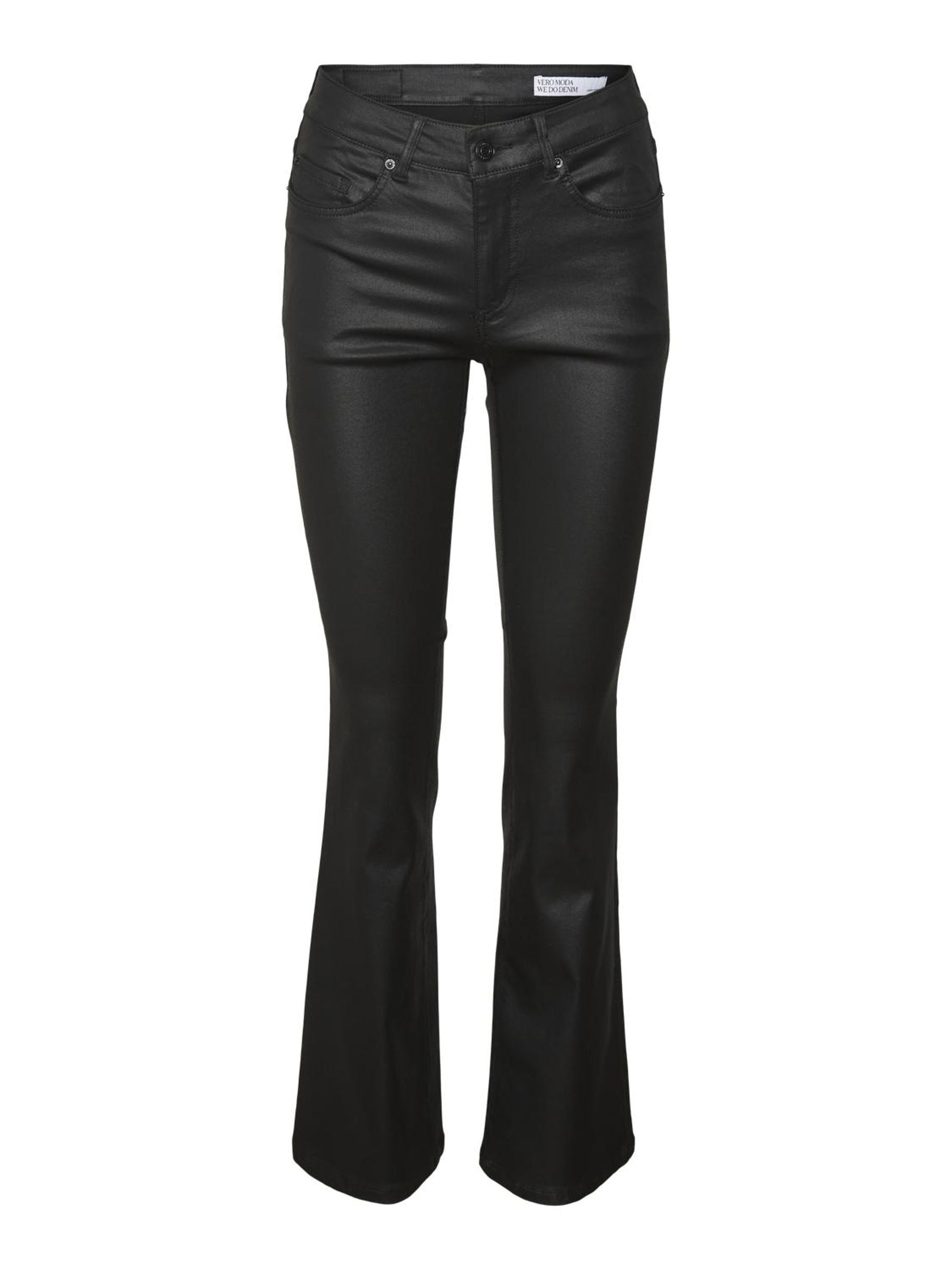 Vero Moda Bootcut-Jeans »VMFLASH MR FLARED COATED PANTS NOOS«