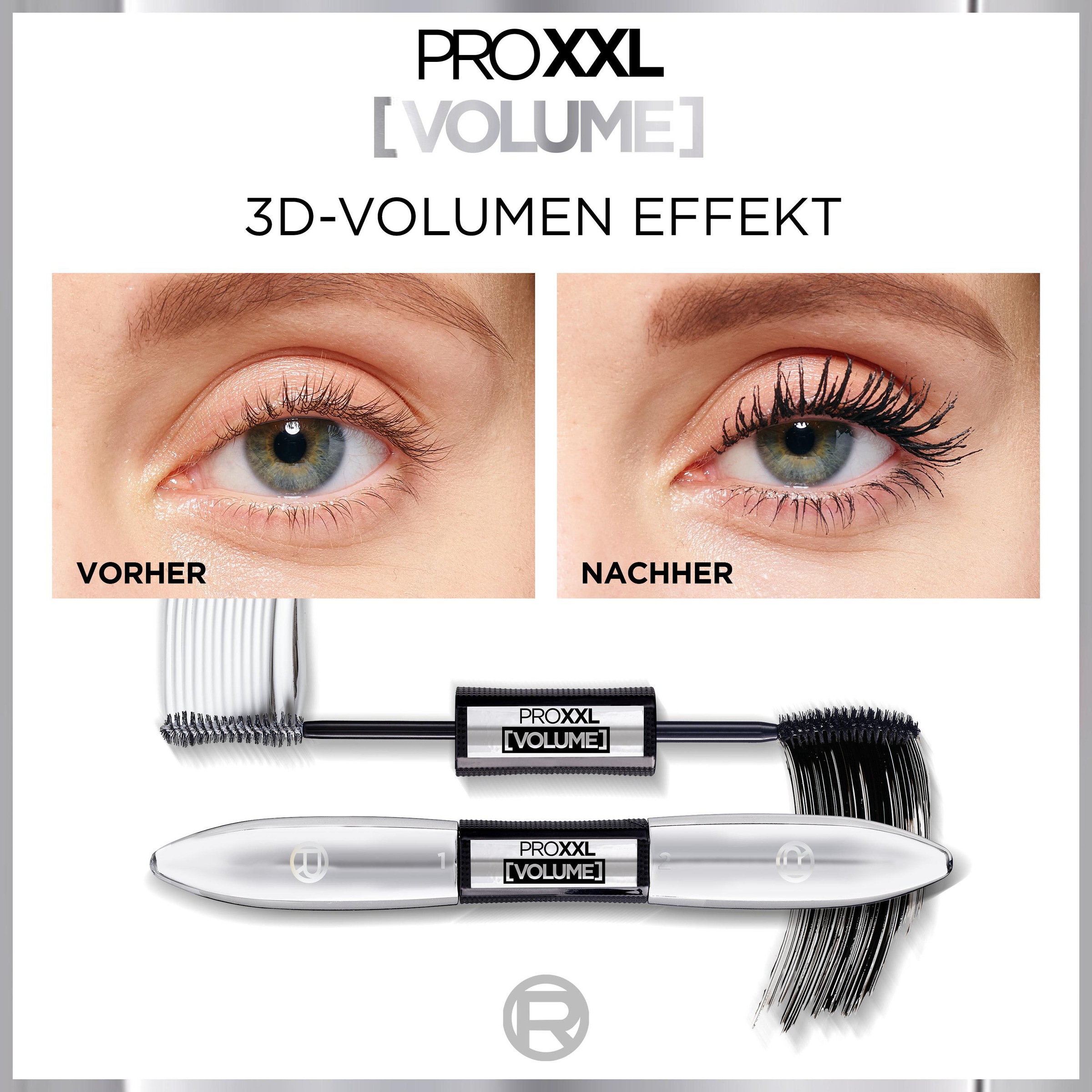 L'ORÉAL PARIS Mascara »ProXXL Volume Mascara schwarz«, mit spezieller Fasertechnologie
