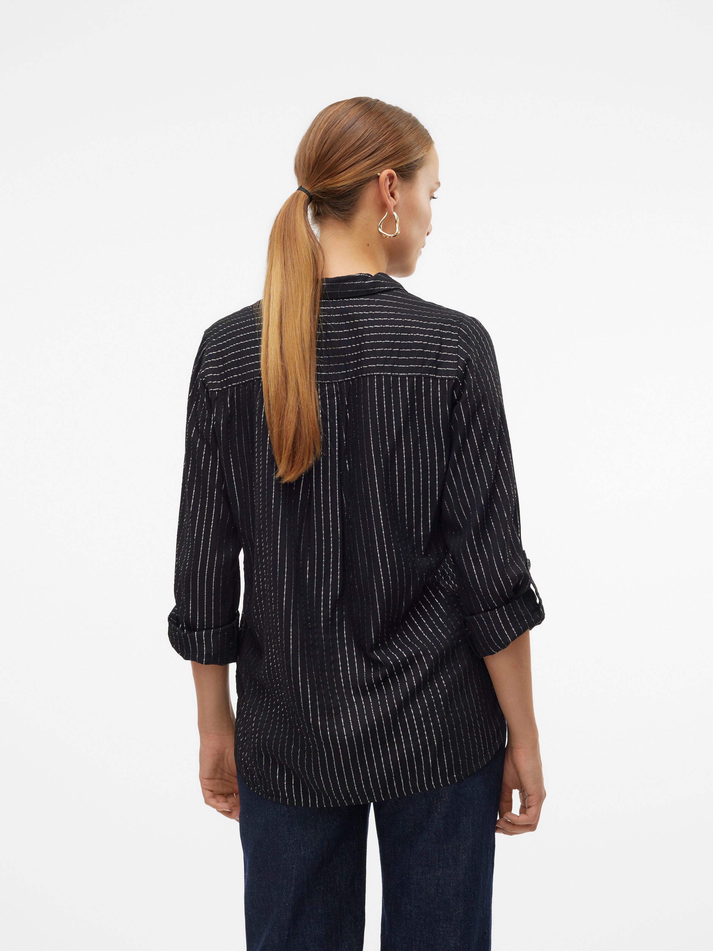 Vero Moda Hemdbluse »VMBUMPY LS GLITTER SHIRT WVN GA NOOS« mit Glitzereffekt