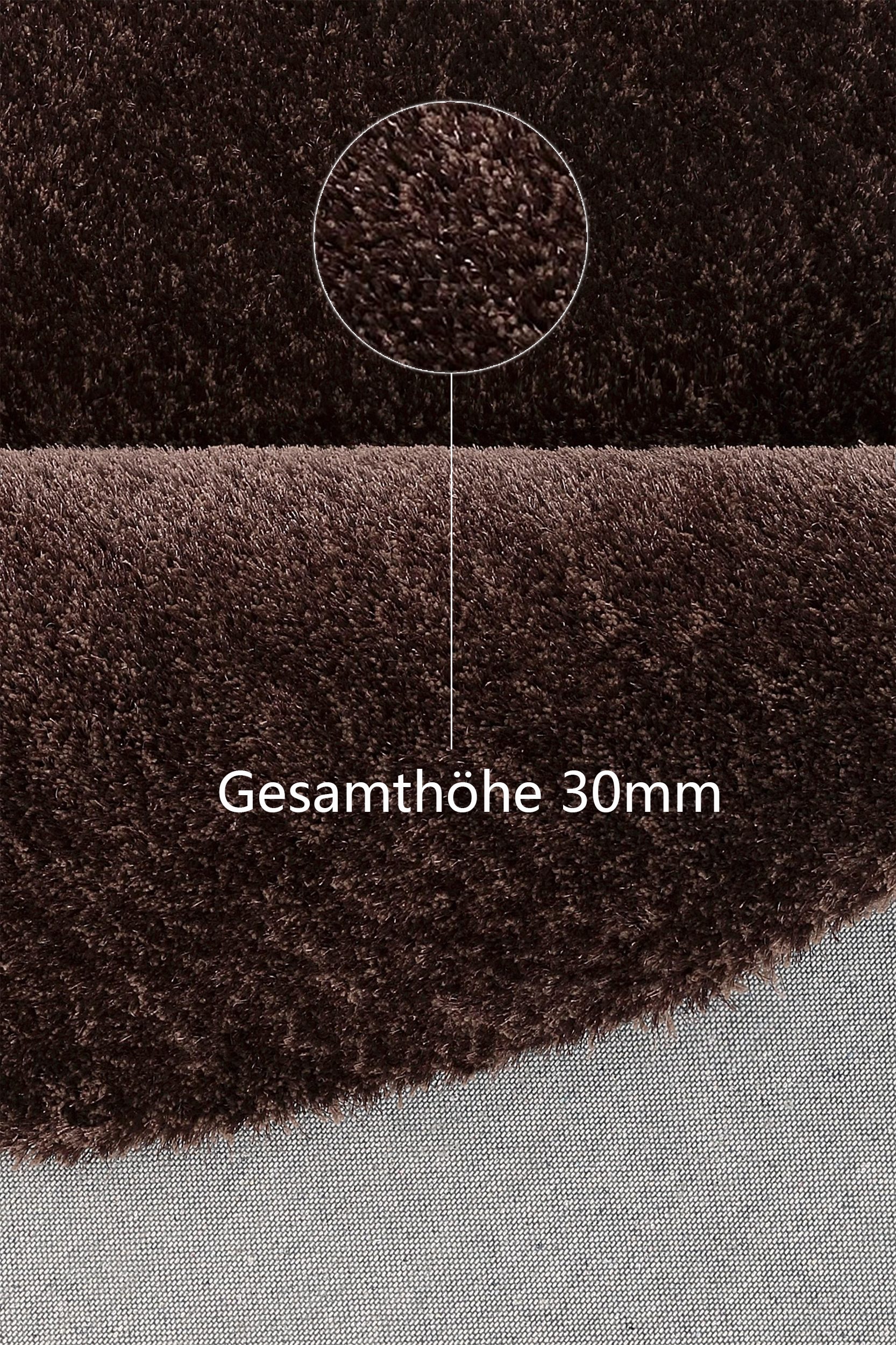 Bruno Banani Hochflor-Bettumrandung »Dana Teppich, Kundenliebling«, (3 tlg.), unifarben, Mikrofaser, pflegeleicht, Bettvorleger, Schlafzimmer
