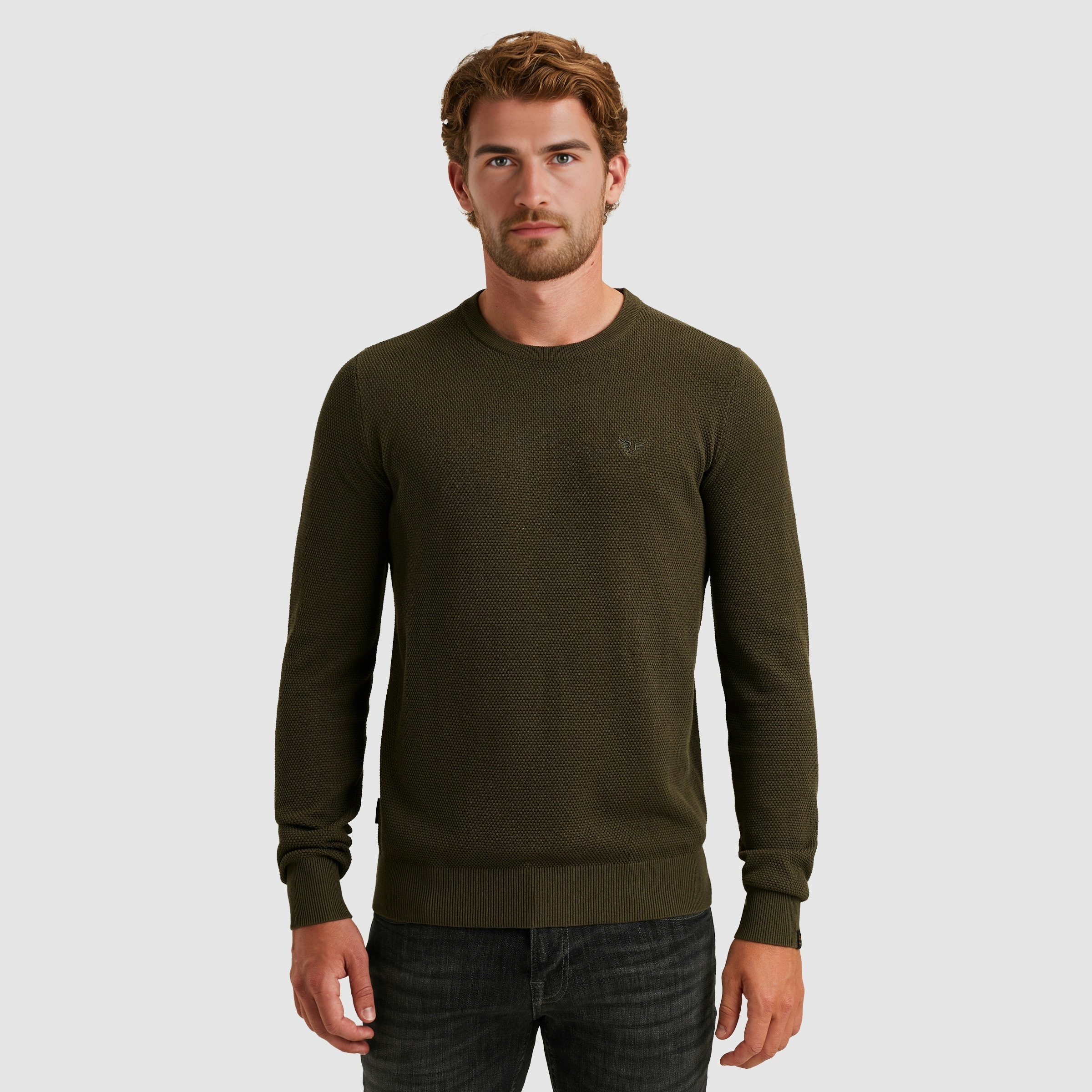 PME Legend Herren Rundhals Pullover R-NECK COTTON MODAL - Regular Fit günstig online kaufen