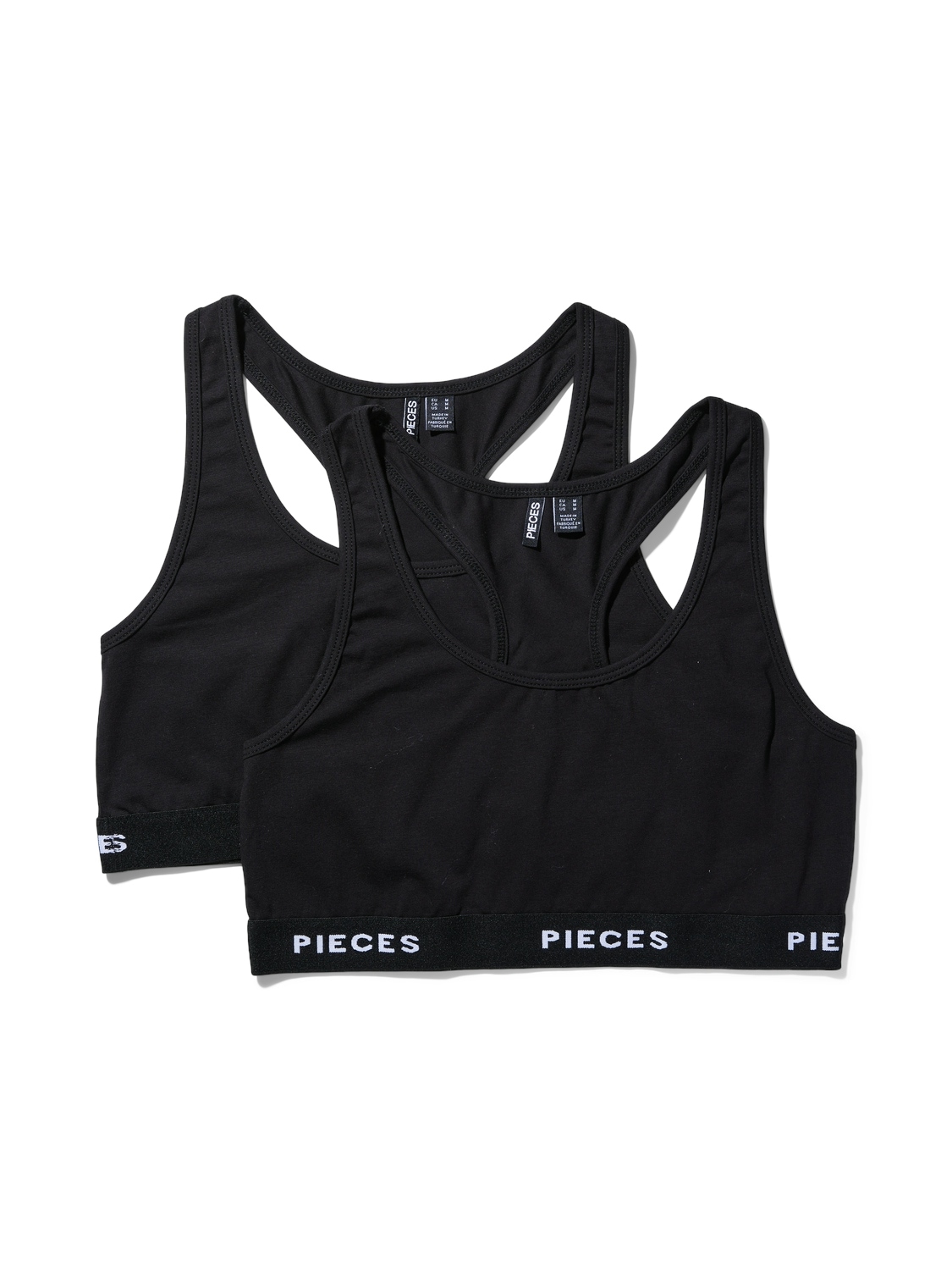 pieces Bustier "PCLOGO LADY TOP 2 PACK NOOS BC" Packung, 2 Stk. günstig online kaufen