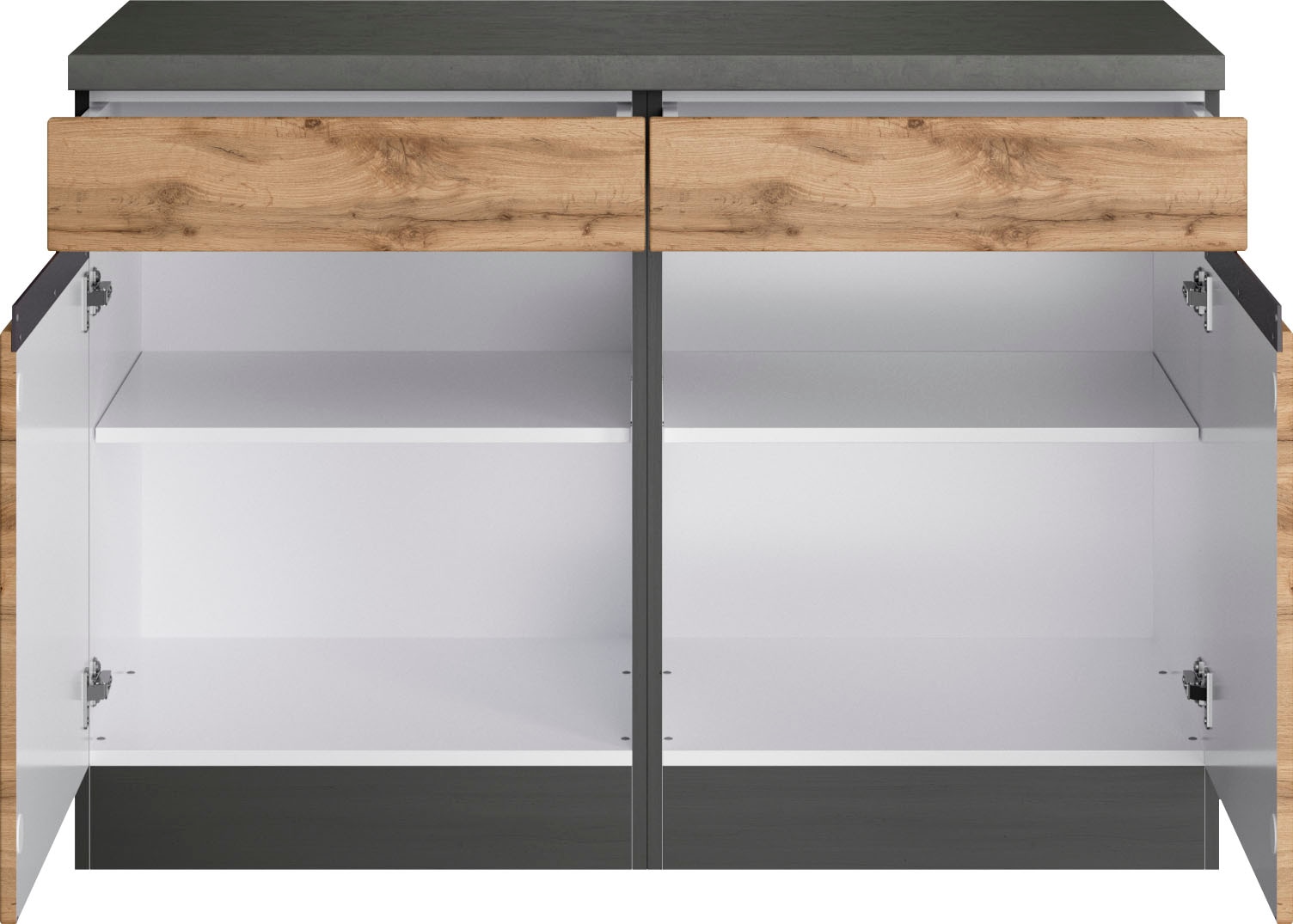 KOCHSTATION Unterschrank »KS-Riesa«, Breite 120 cm, MDF-Fronten