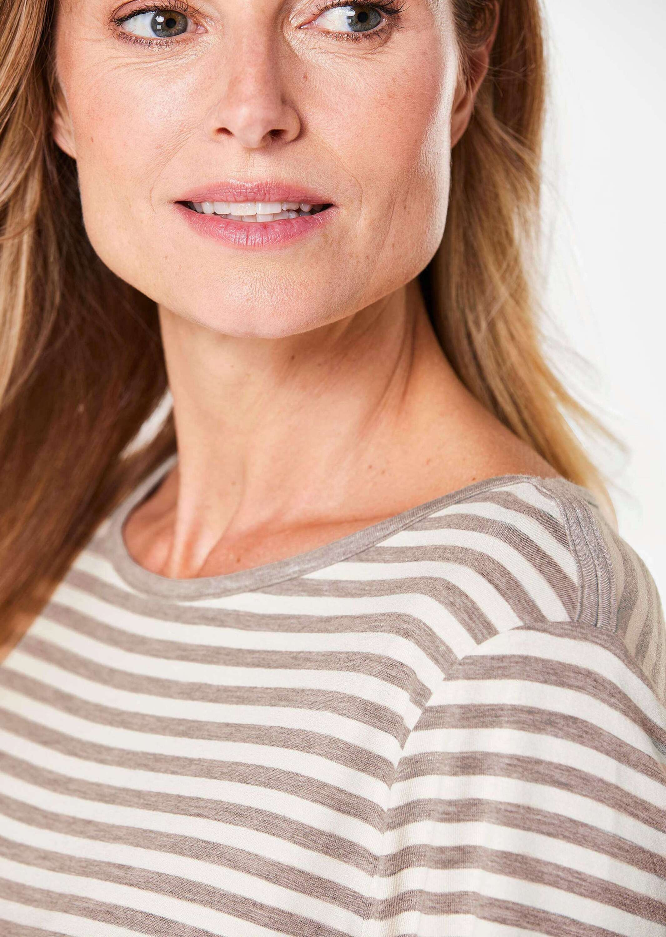 GOLDNER Longpullover »Ringelshirt mit U-Boot-Ausschnitt«