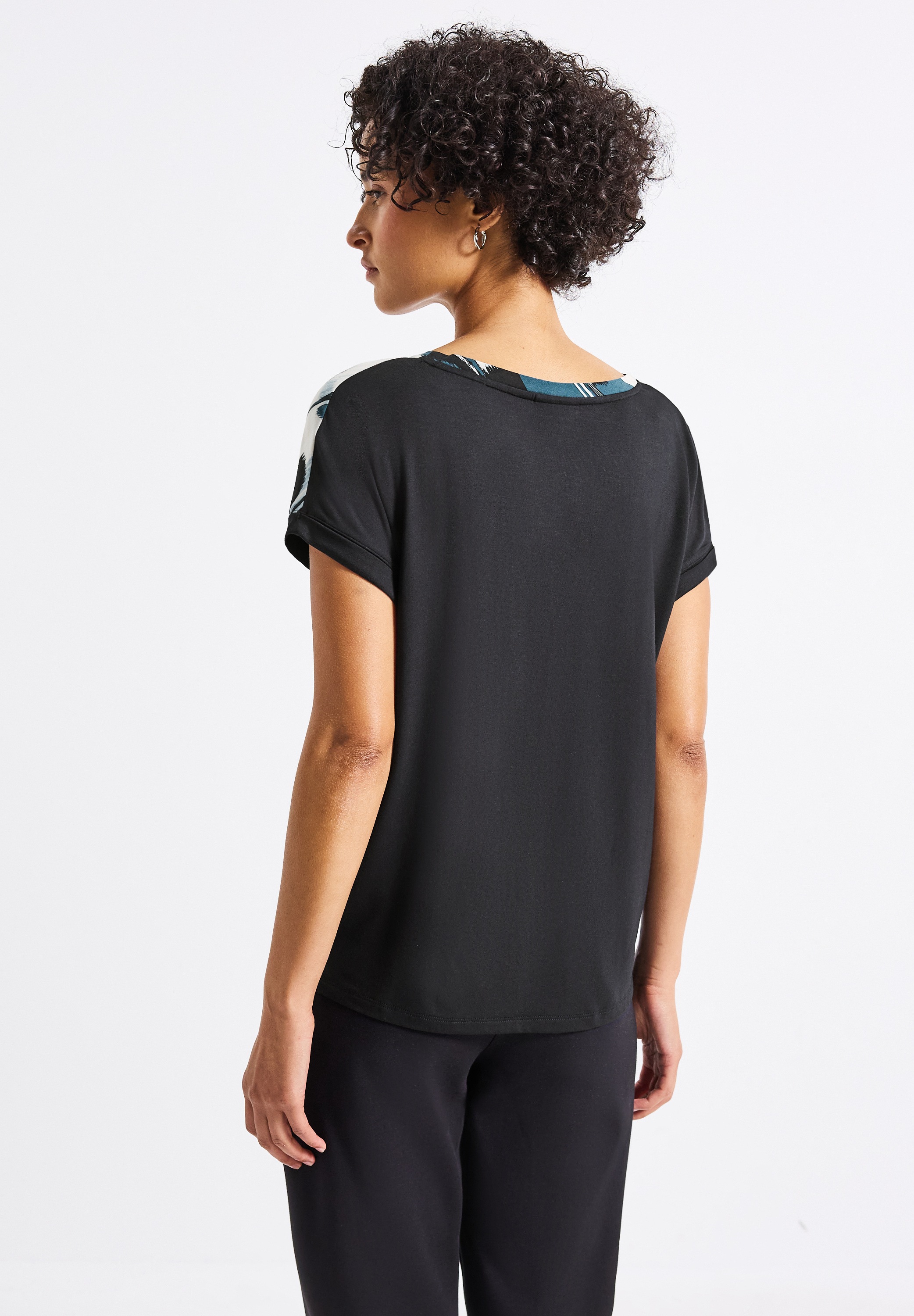 STREET ONE T-Shirt, aus elastischem Materialmix günstig online kaufen