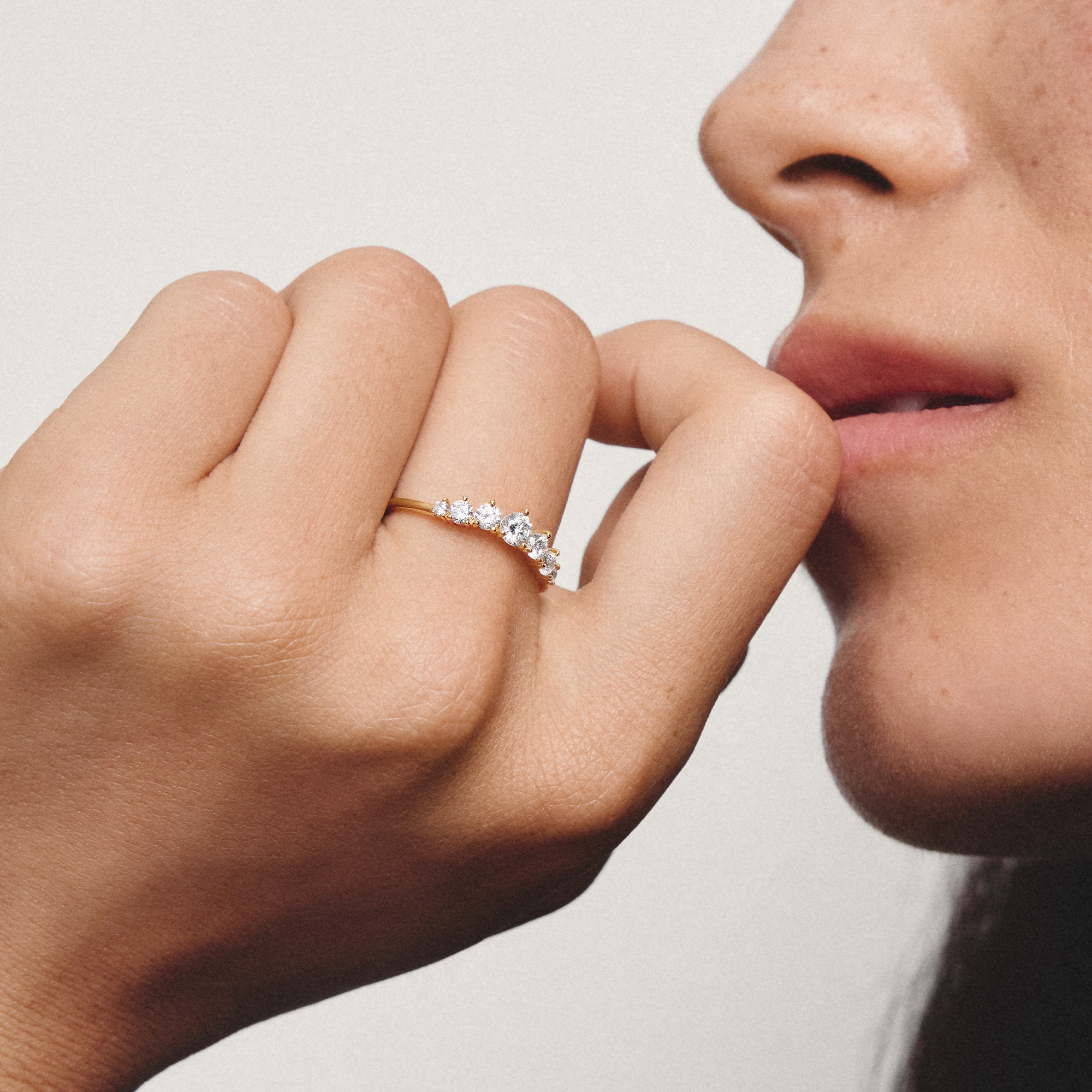THOMAS SABO Fingerring »Midnight Sky Ring gelbgoldfarben« mit Zirkonia (synth.)
