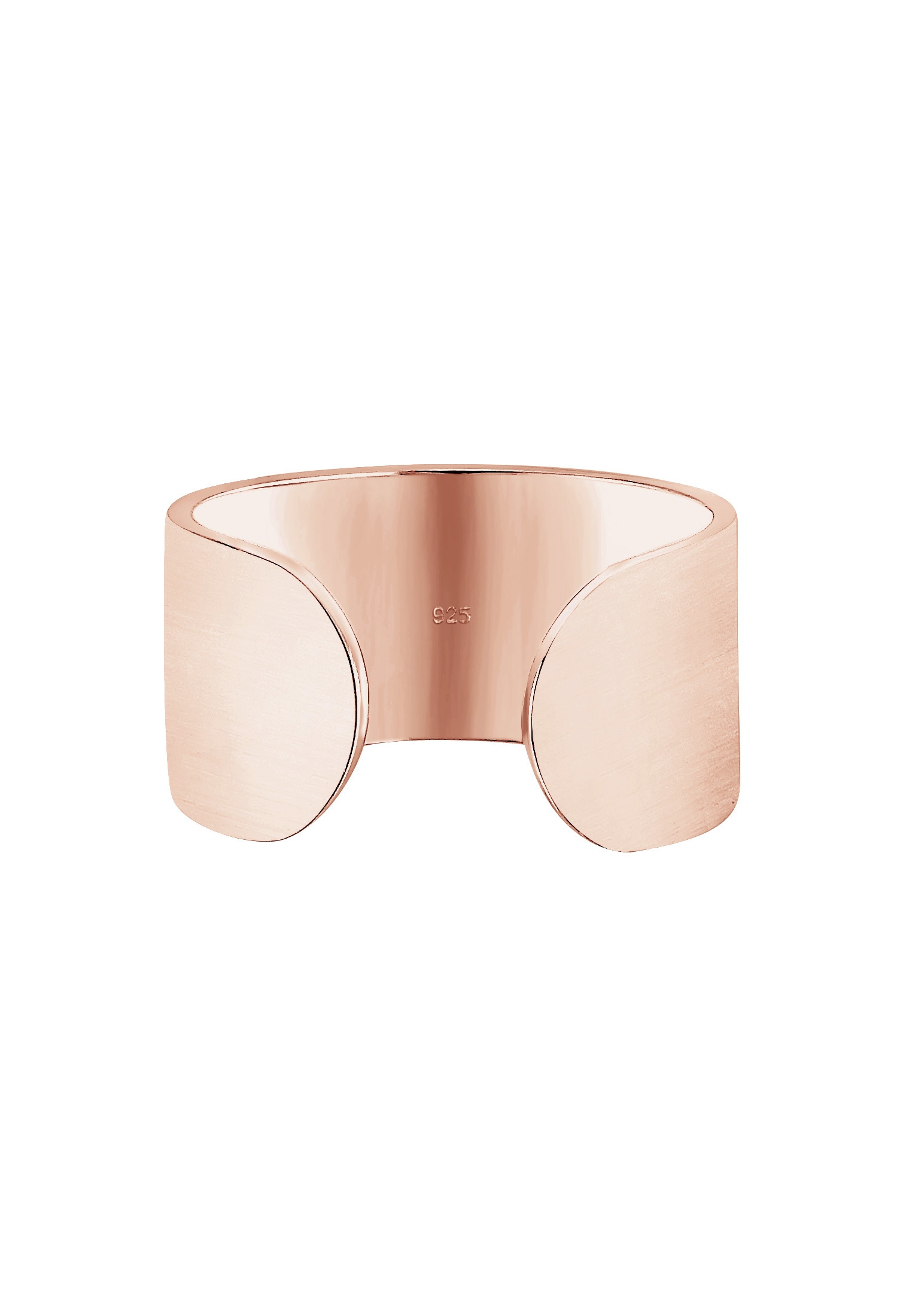 Elli Fingerring »Bandring Offen Matt Verstellbar 925 Sterling Silver«
