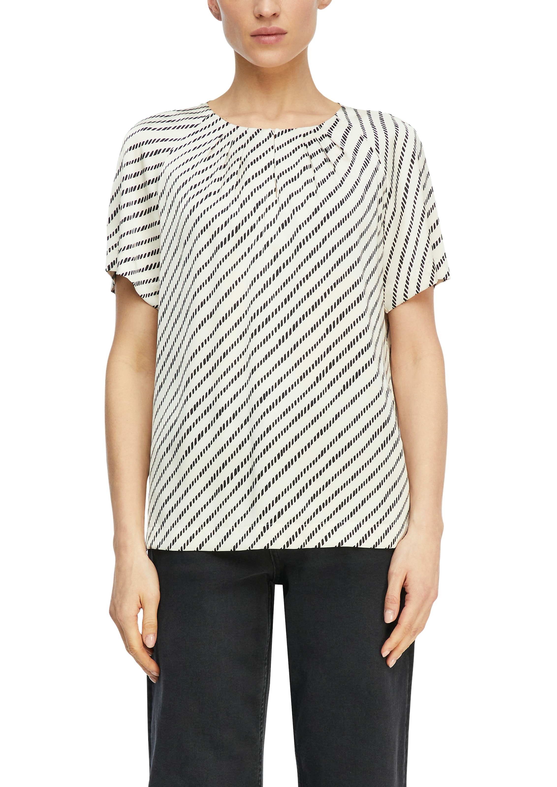 Comma Shirtbluse mit Streifen Muster günstig online kaufen