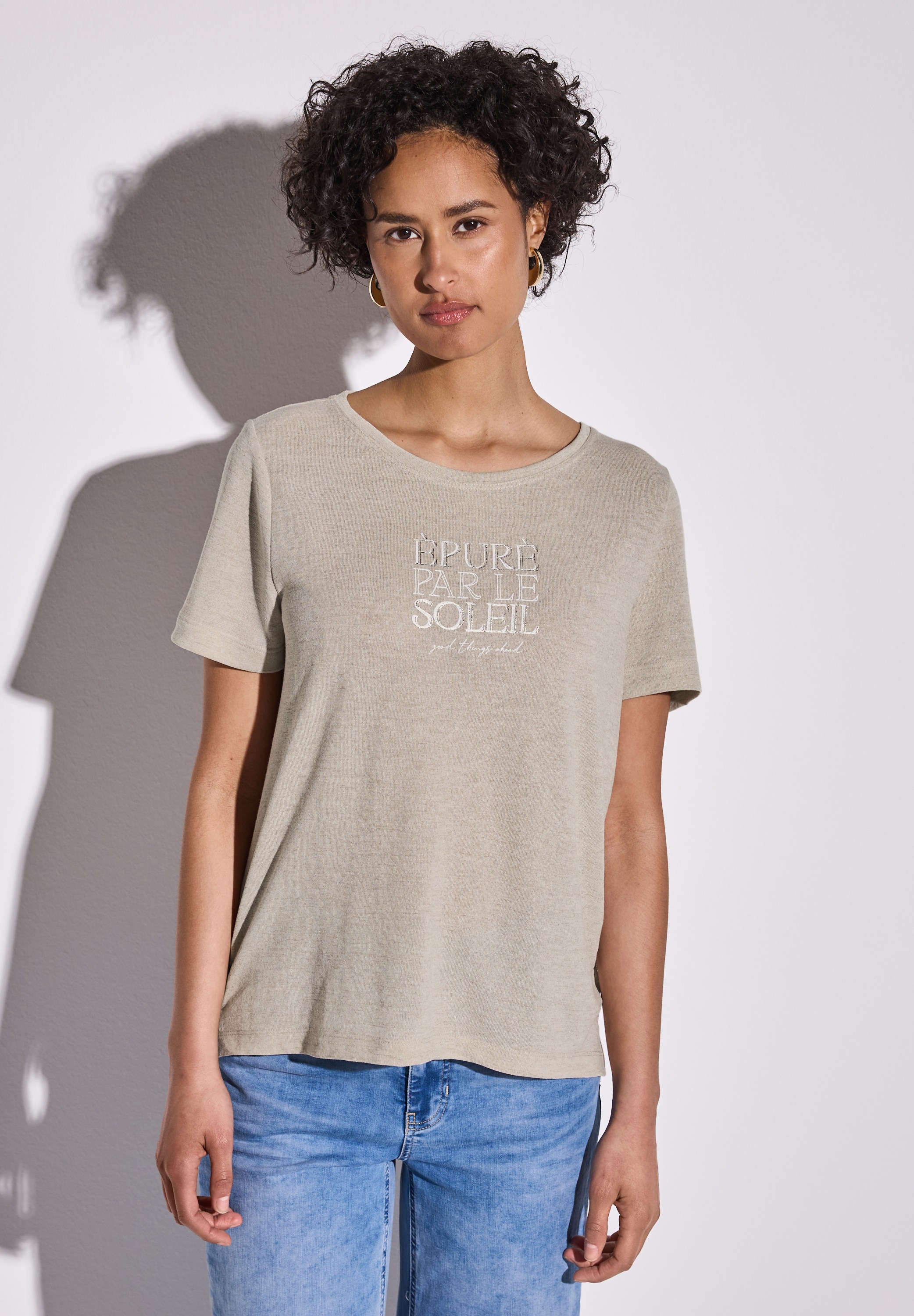 STREET ONE T-Shirt im angenehmen Materialmix günstig online kaufen