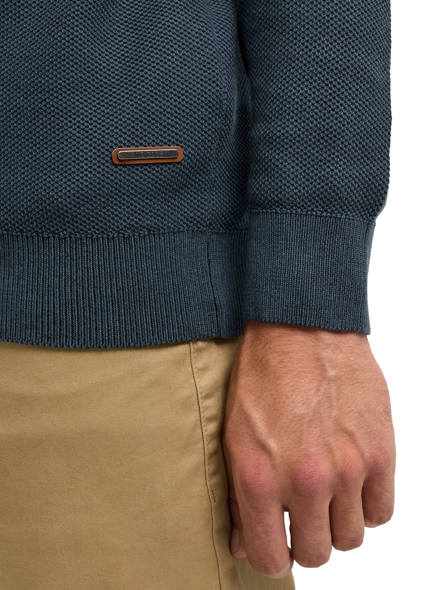 Indicode Kapuzenstrickjacke »INJexmon hoodie« Baumwolle, regular fit