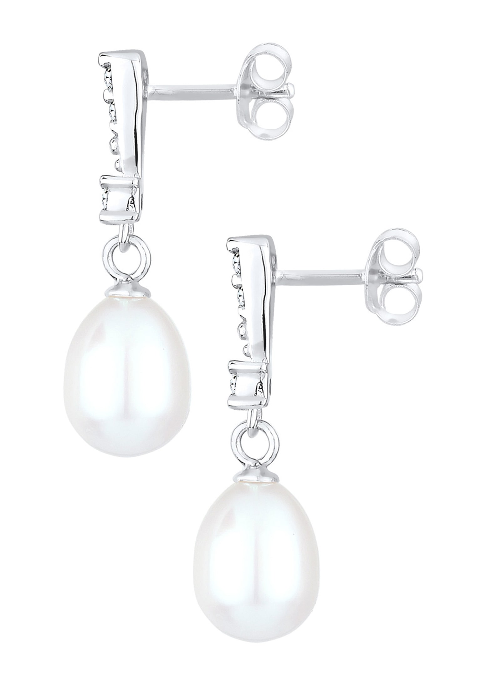 Elli Paar Ohrhänger »Perlen Kristalle Elegant 925 Silber«