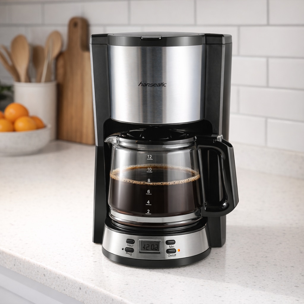 Hanseatic Filterkaffeemaschine »HCMD151000SD« 1,5 l Kaffeekanne Papierfilter 1x4 mit Timerfunktion