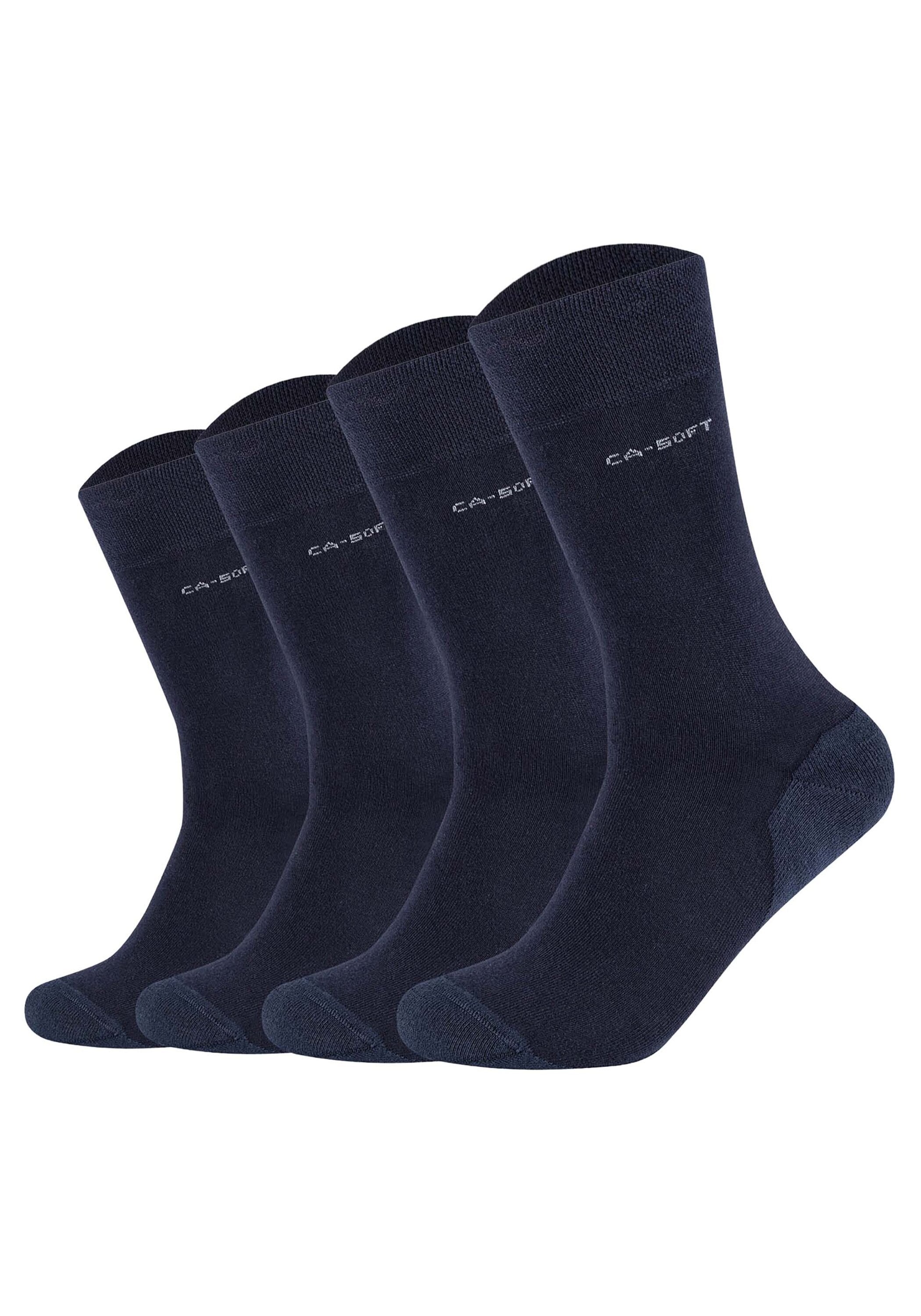 CAMANO Damen Sneakersocken "Socken 4er Pack", Gr. 43, blau, Obermaterial: 80% Baumwolle CO. 17% Polyamid PA. 3% Elasthan EL., Socken