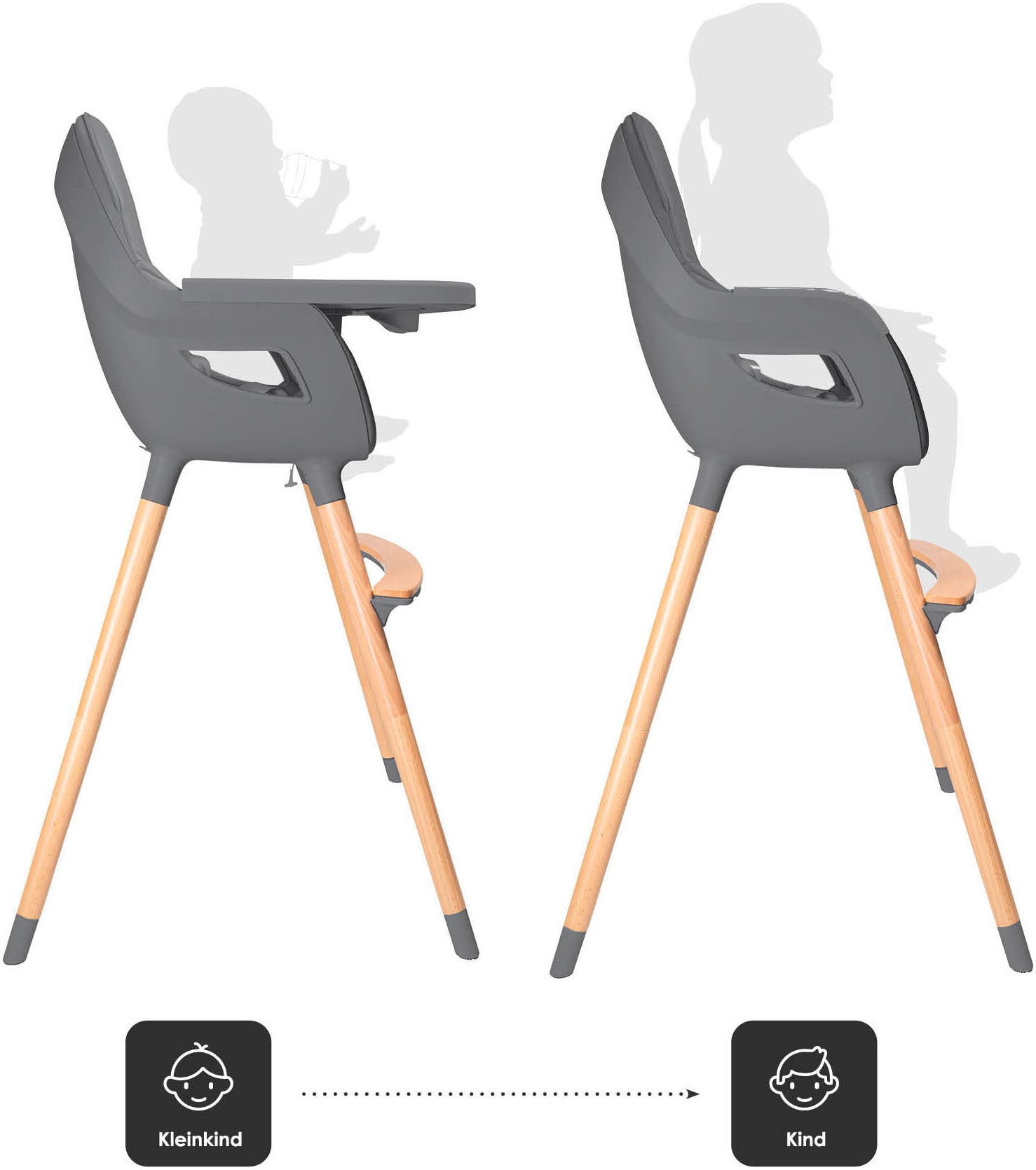 BabyGo Hochstuhl »Scandi - wood«