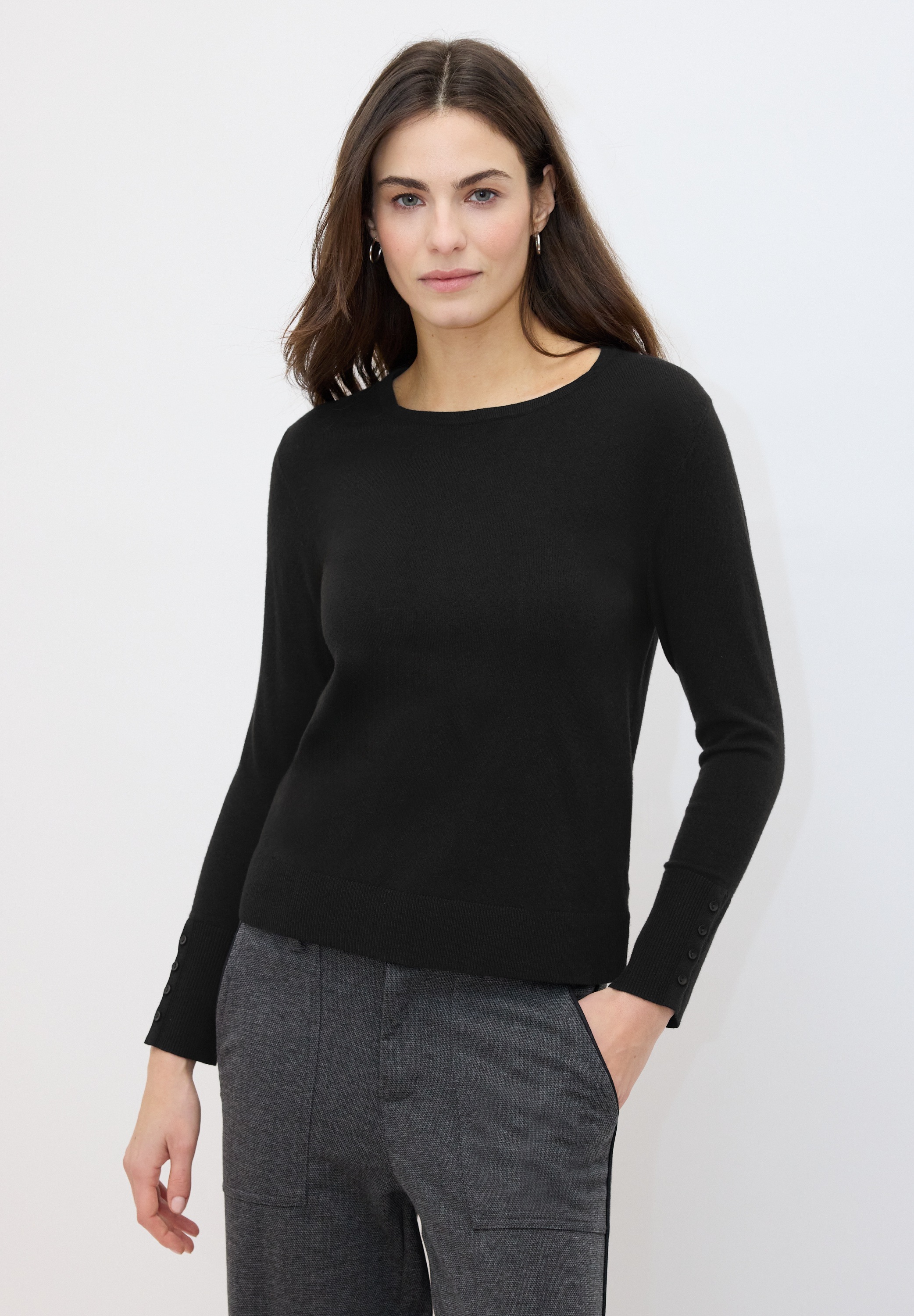 STREET ONE STUDIO Strickpullover mit Rundhalsausschnitt